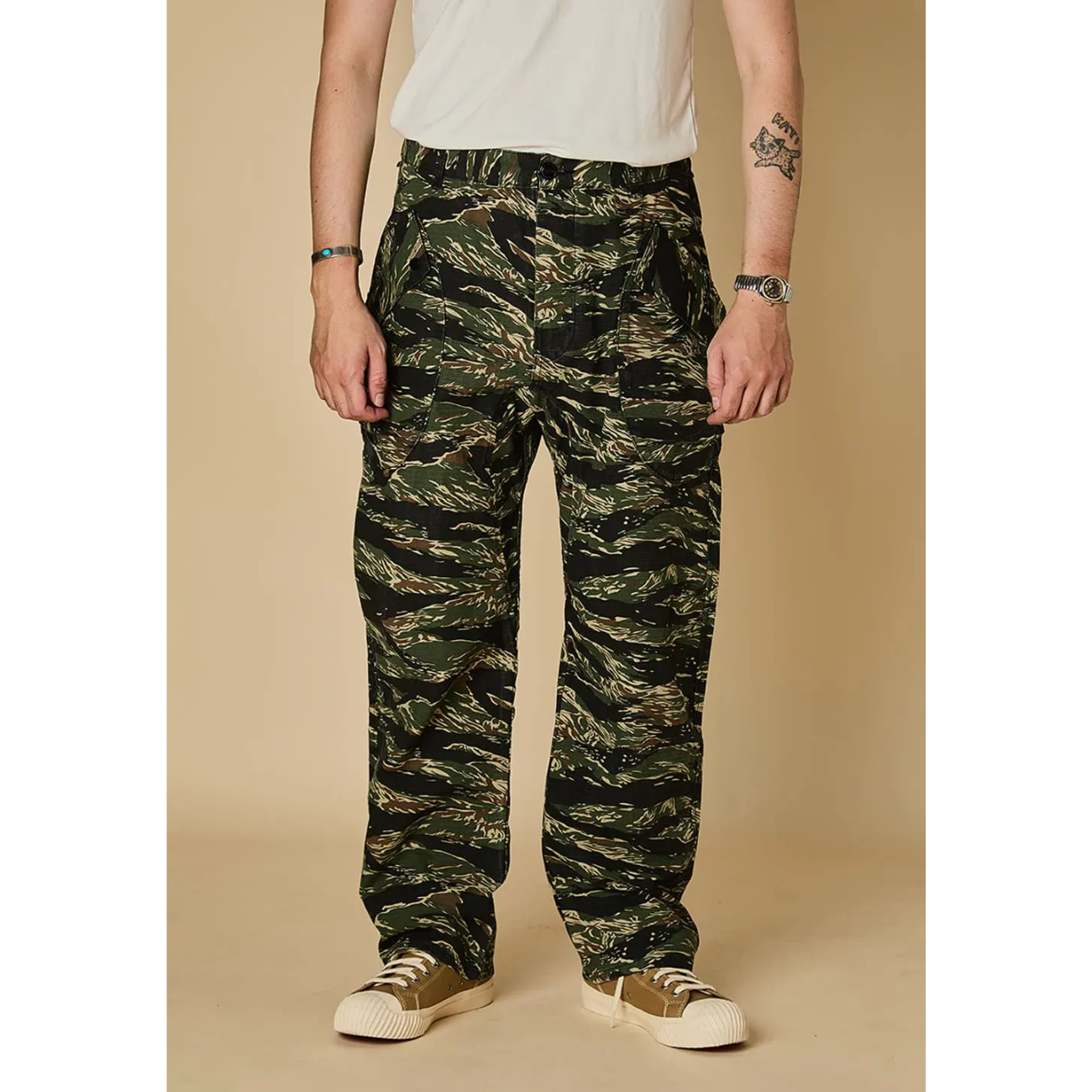 LEGS CO COMBAT TROPICAL PANTS TIGER CAMO - JUNGLE