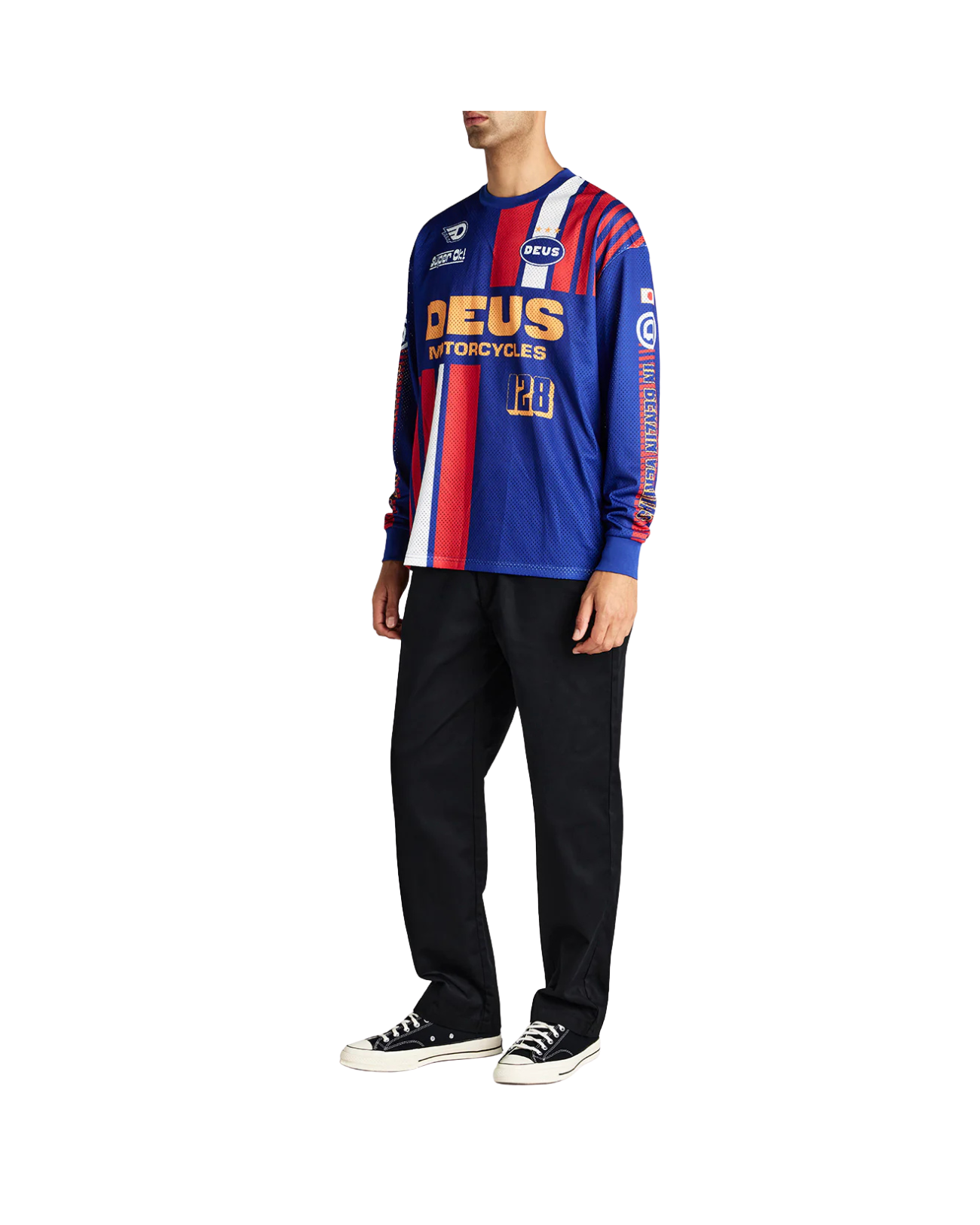 DEUS EX MACHINA LAY OFF MOTO JERSEY - SODALITE BLUE