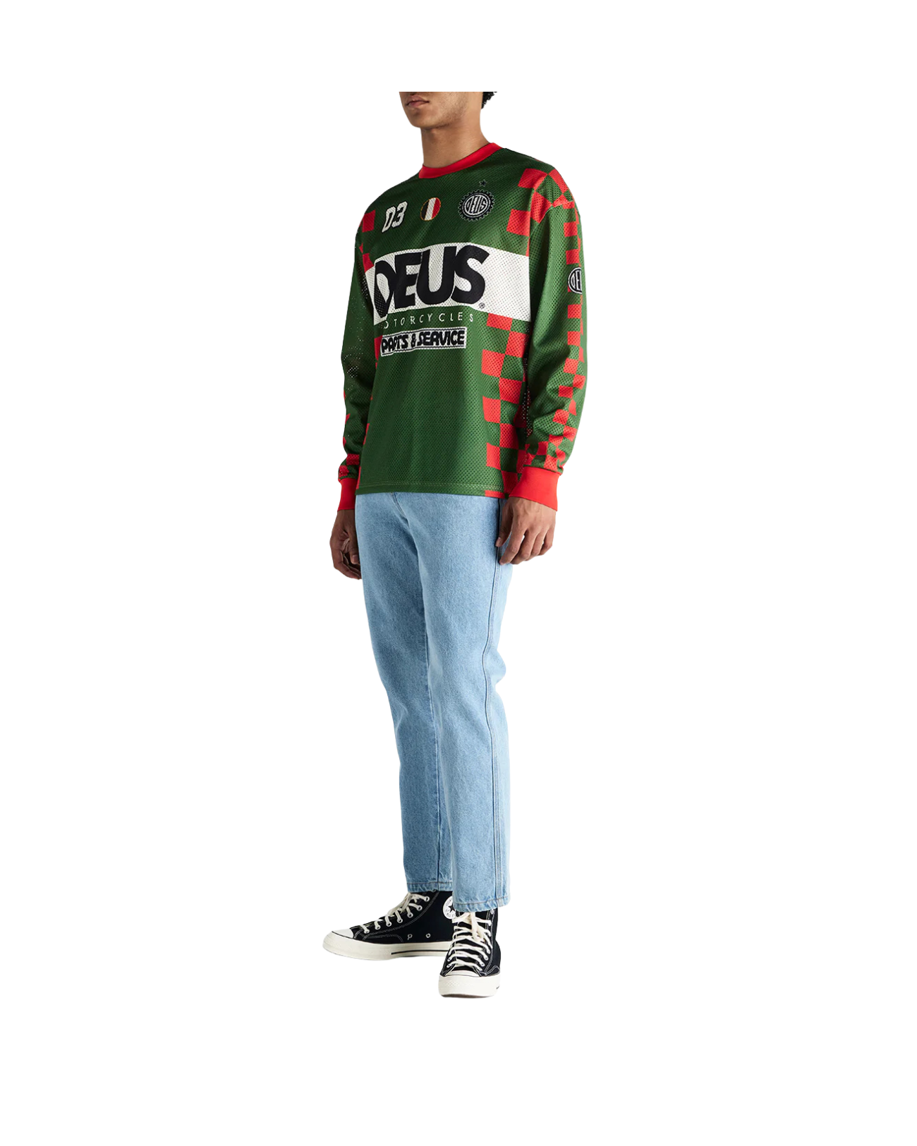 DEUS EX MACHINA OVERLAP MOTO JERSEY - GREEN BEE