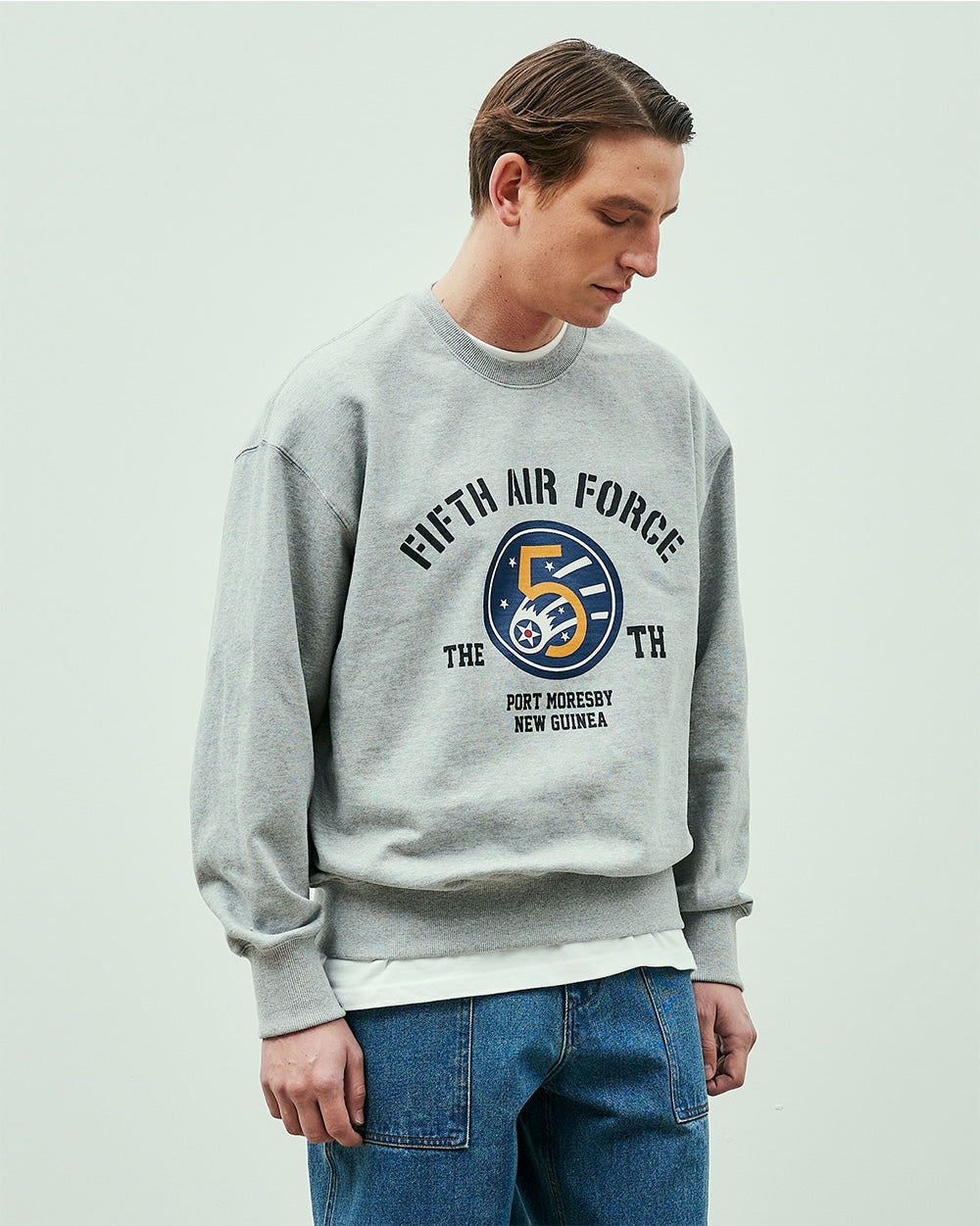 UNIFORM BRIDGE 5TH AIR FORCE SWEATSHIRTS - 8% MELANGE