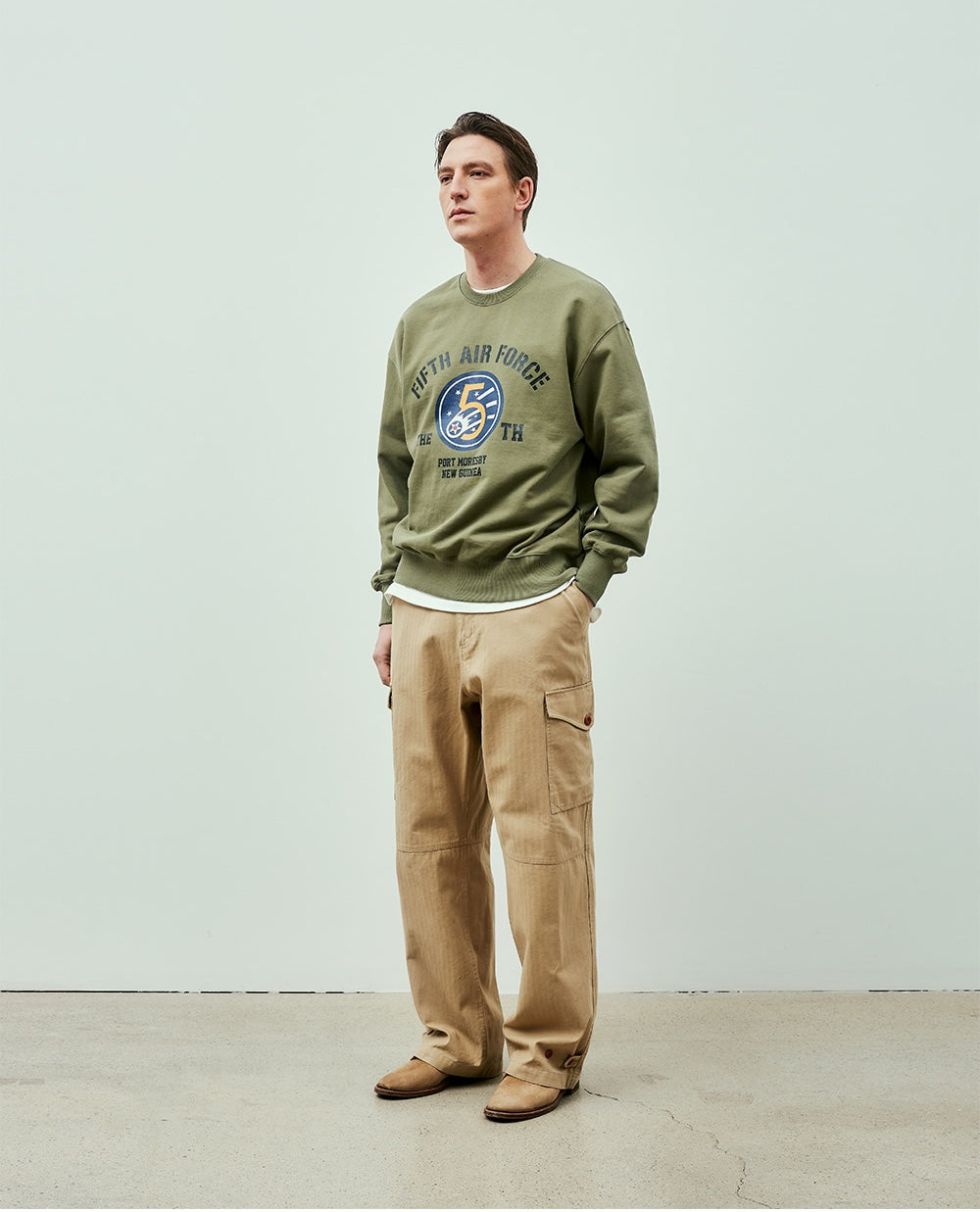 UNIFORM BRIDGE 5TH AIR FORCE SWEATSHIRTS - OLIVE