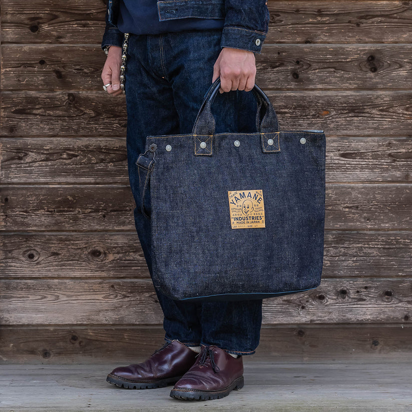 YAMANE LOT.9013 DENIM HELMET BAG 20 INCH