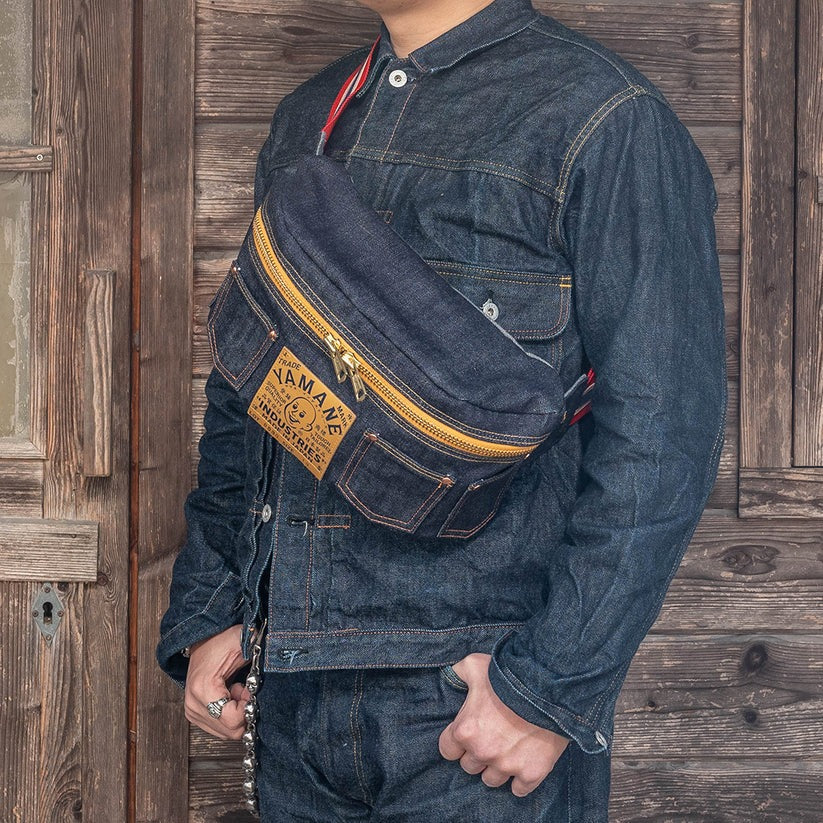 YAMANE LOT.9030 DENIM BODY BAG 13 INCH
