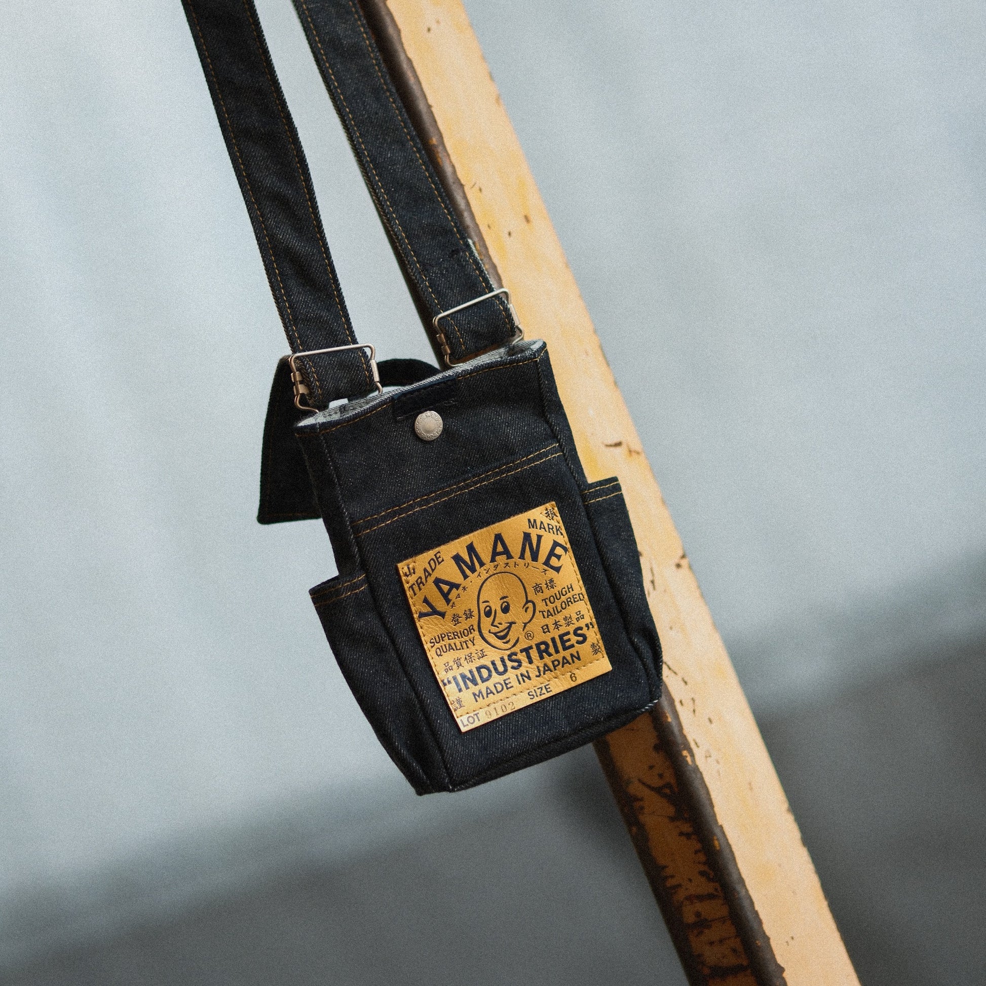 YAMANE LOT.9102 DENIM SMARTPHONE SHOULDER POUCH 6 INCH