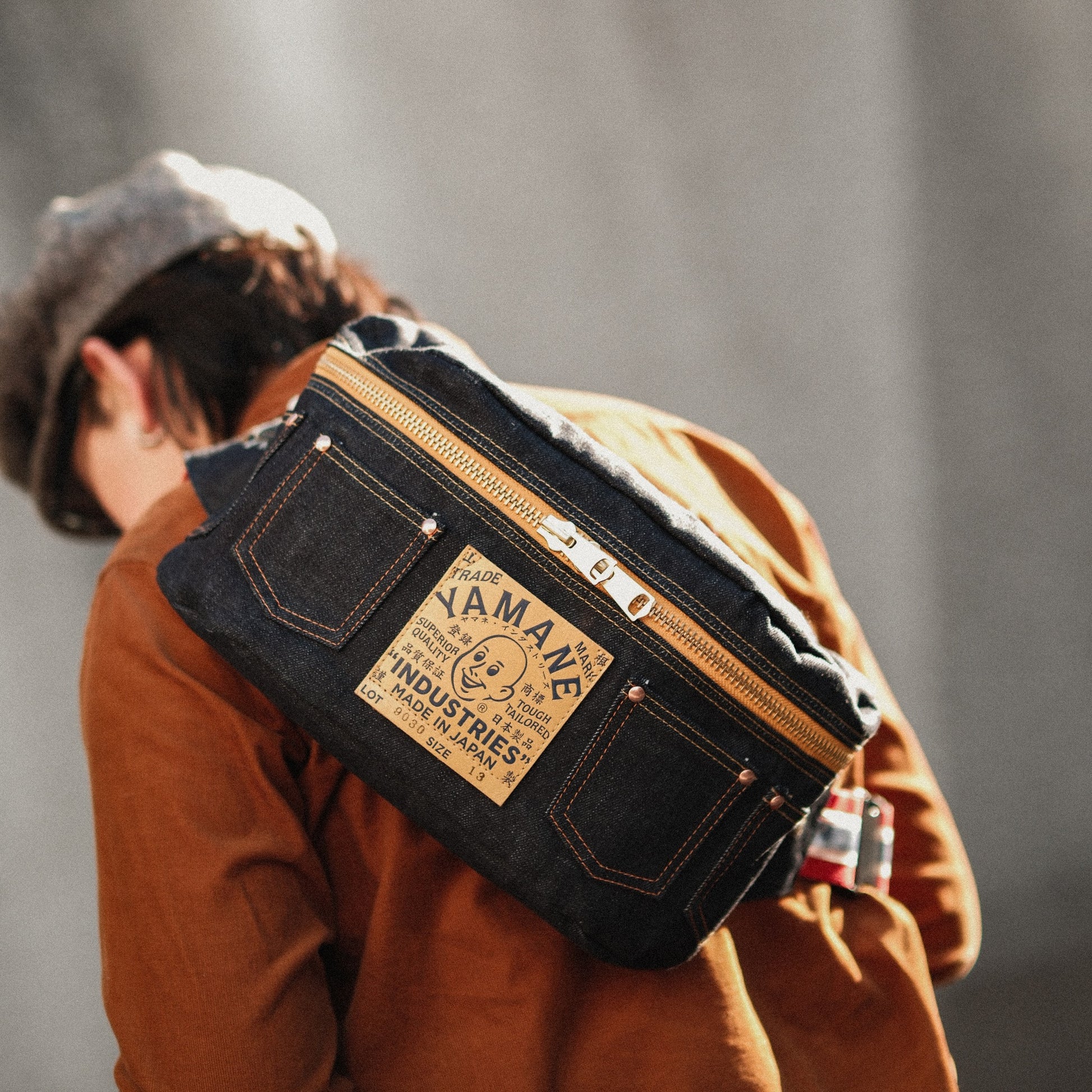 YAMANE LOT.9030 DENIM BODY BAG 13 INCH