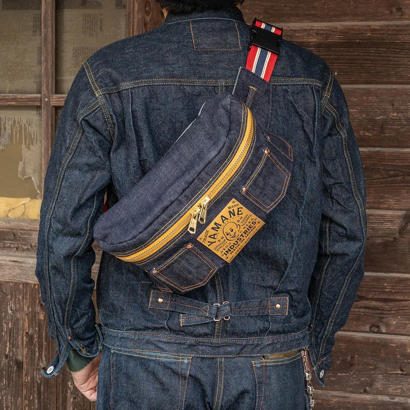 YAMANE LOT.9030 DENIM BODY BAG 13 INCH