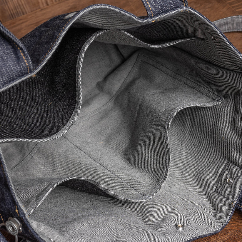 YAMANE LOT.9013 DENIM HELMET BAG 20 INCH