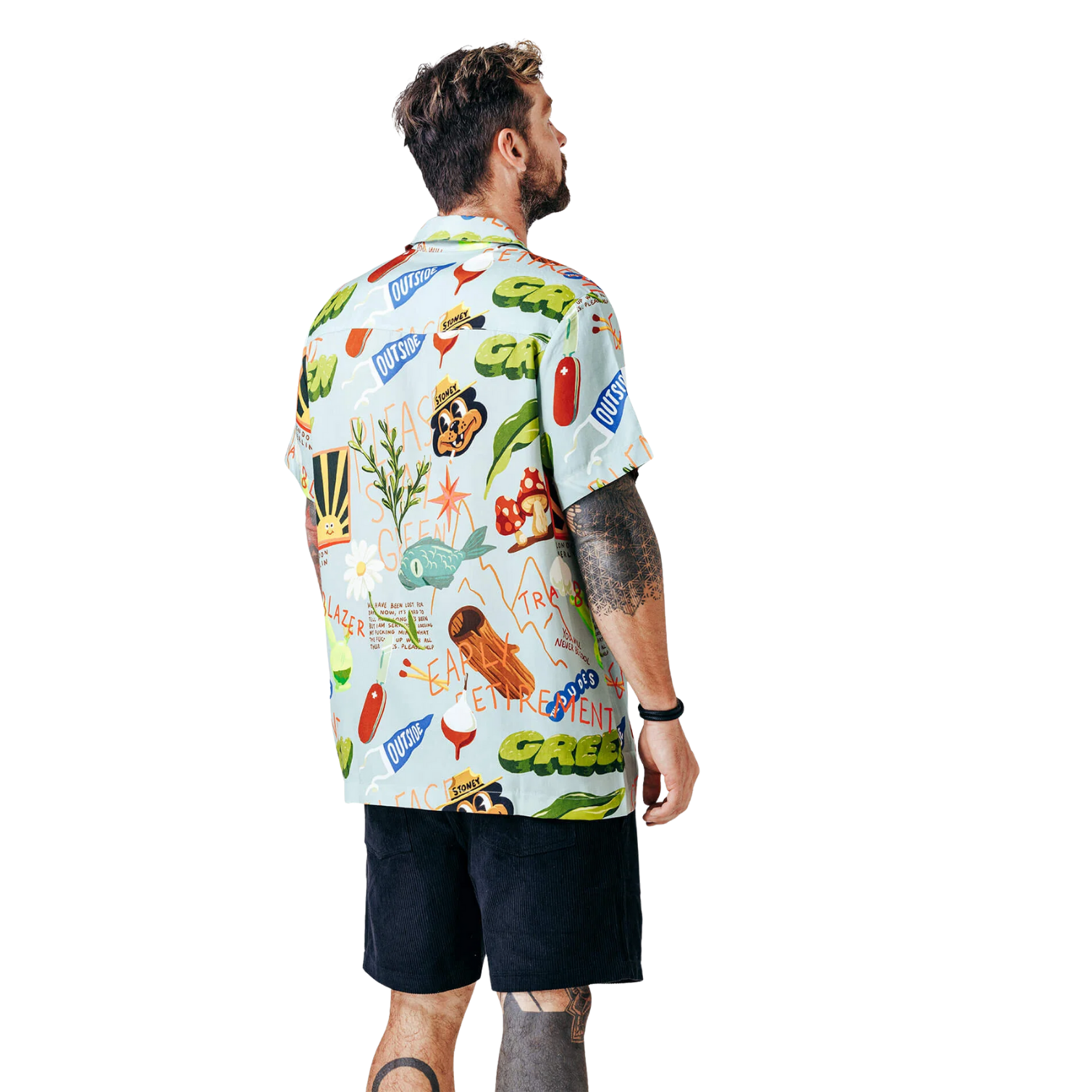 THE DUDES TREASURE TRAIL HAWAIIAN SHIRT - MULTICOLOR
