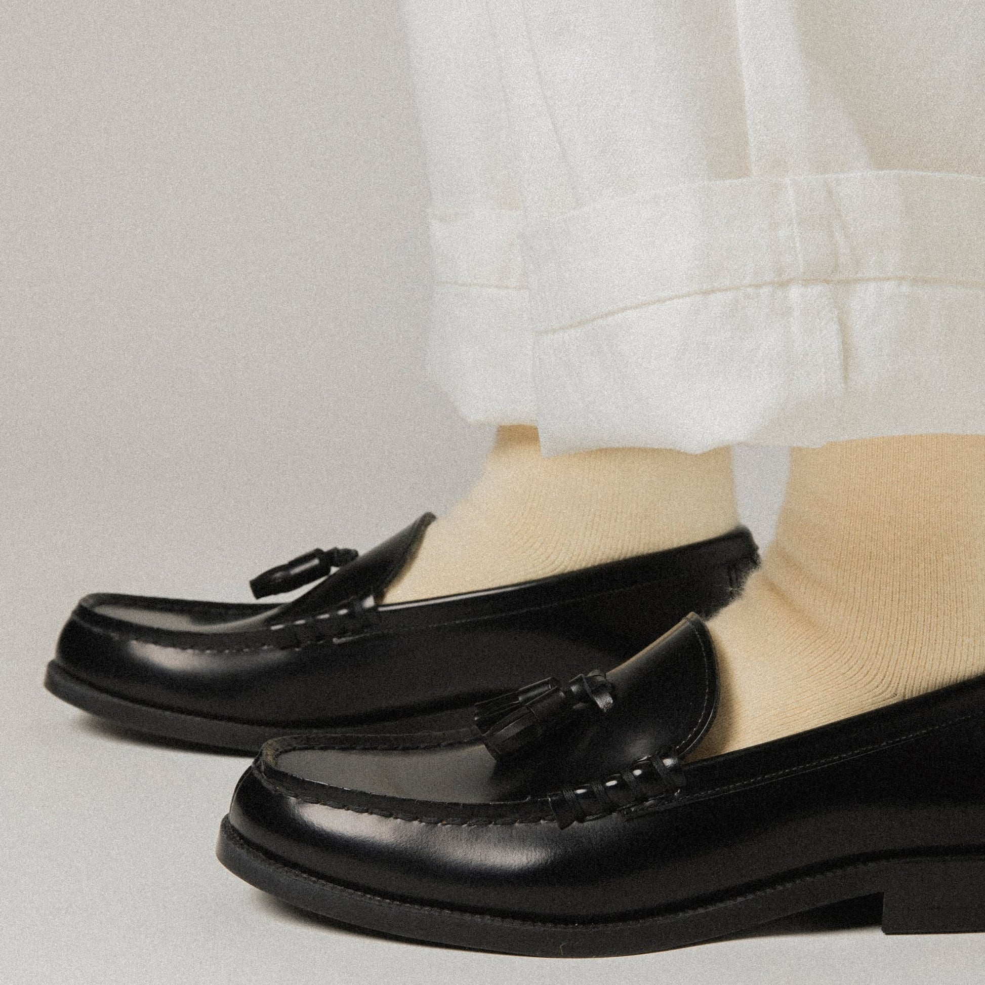 HARUTA TASSEL LOAFER 907 - BLACK