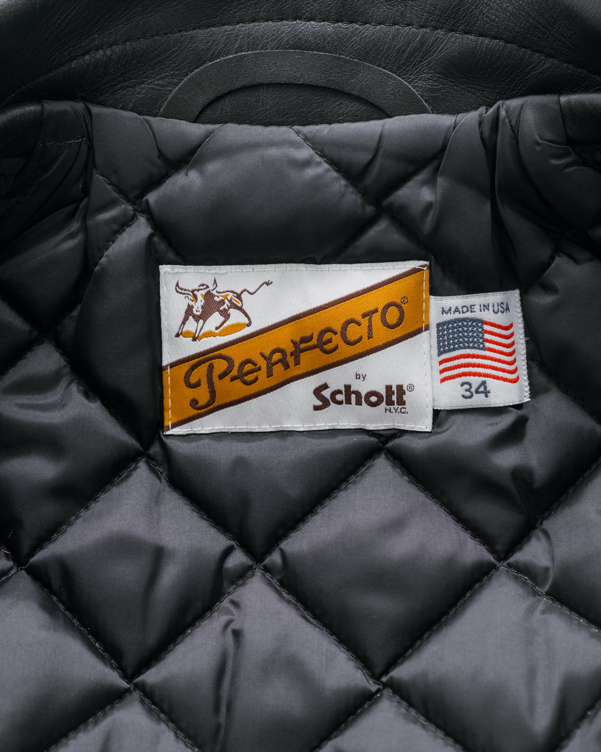 SCHOTT NYC 613 ORIGINAL ONE STAR PERFECTO MOTORCYCLE JACKET - BLACK
