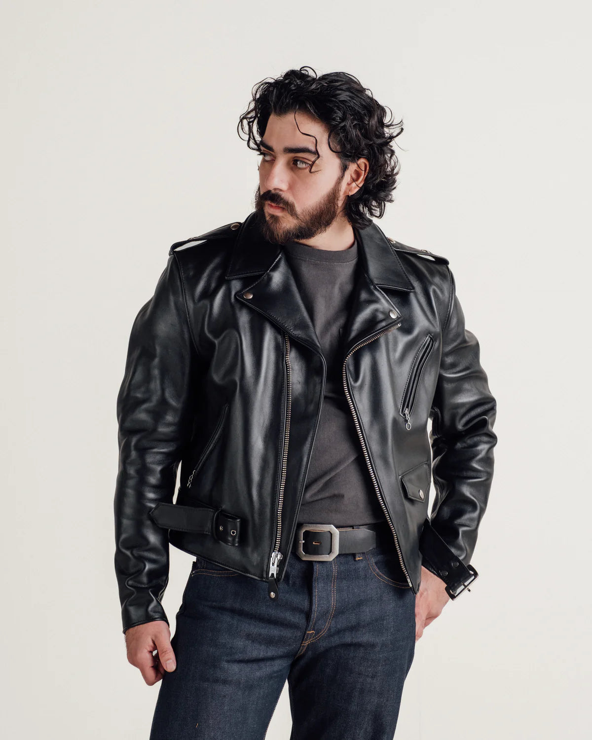 SCHOTT NYC 613 ORIGINAL ONE STAR PERFECTO MOTORCYCLE JACKET - BLACK