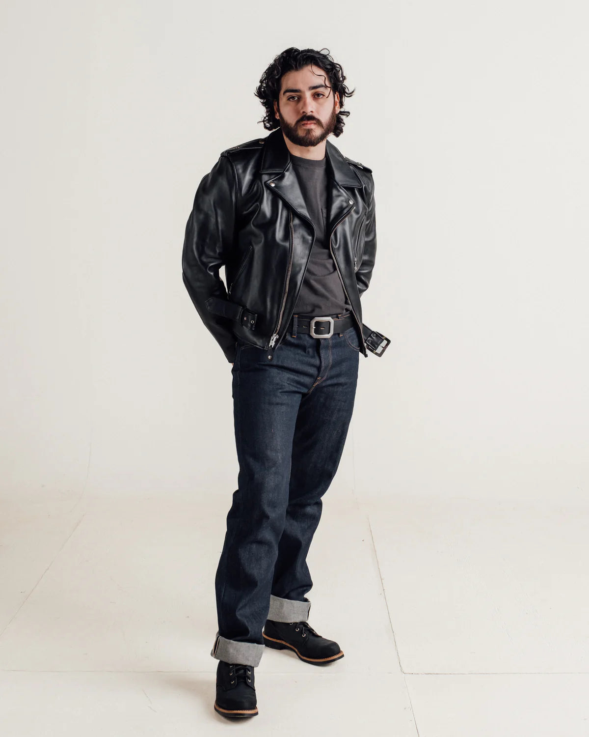 SCHOTT NYC 613 ORIGINAL ONE STAR PERFECTO MOTORCYCLE JACKET - BLACK