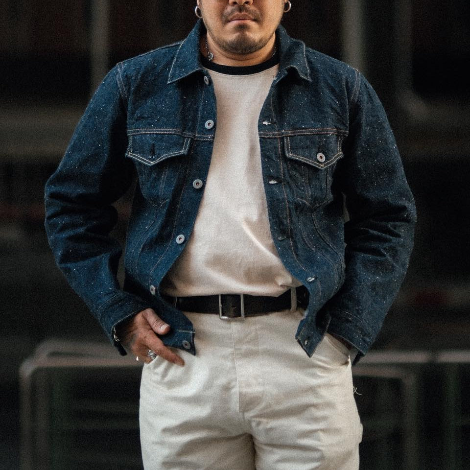 GRAPH ZERO JEAN JACKET 3RD TYPE - NEP YARN