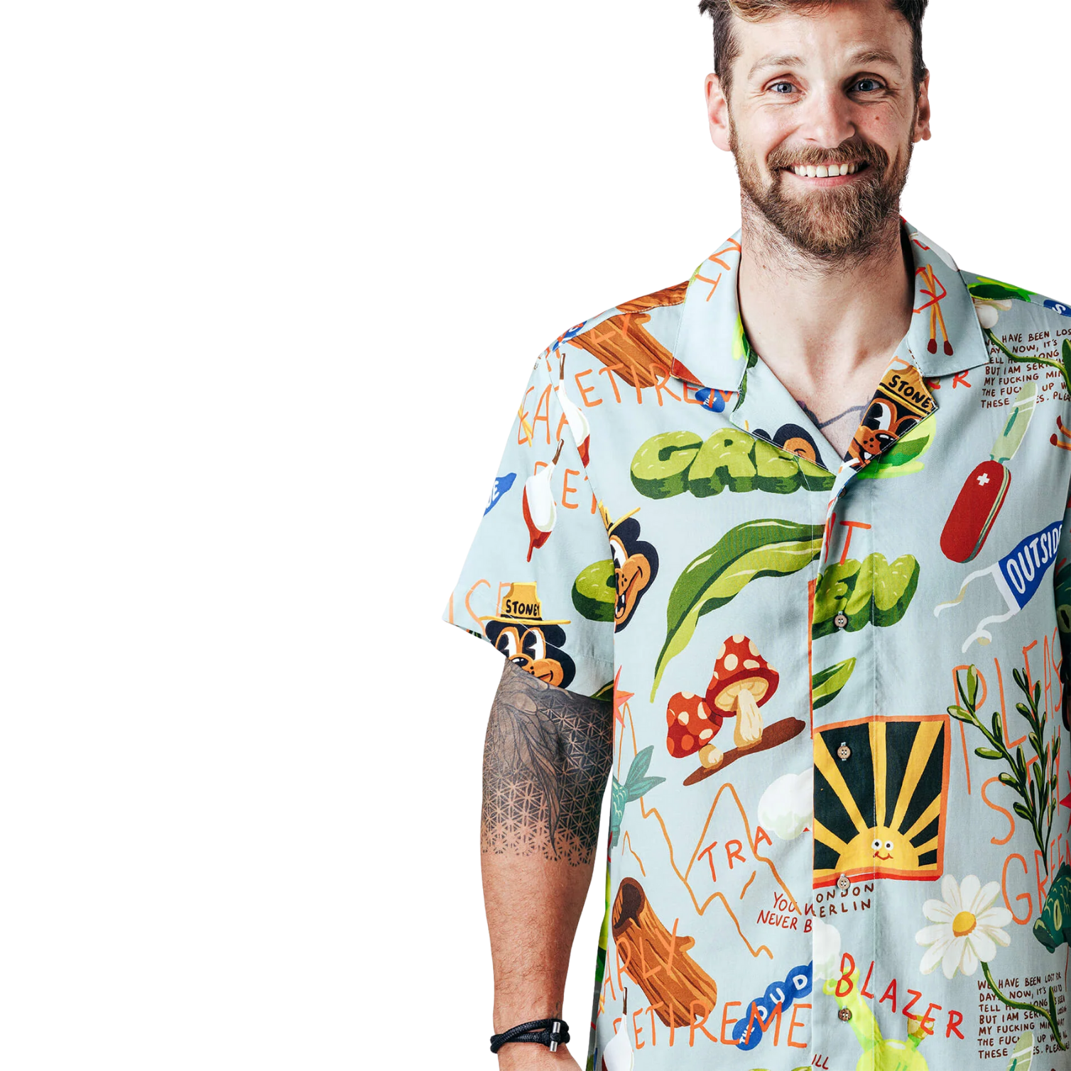 THE DUDES TREASURE TRAIL HAWAIIAN SHIRT - MULTICOLOR
