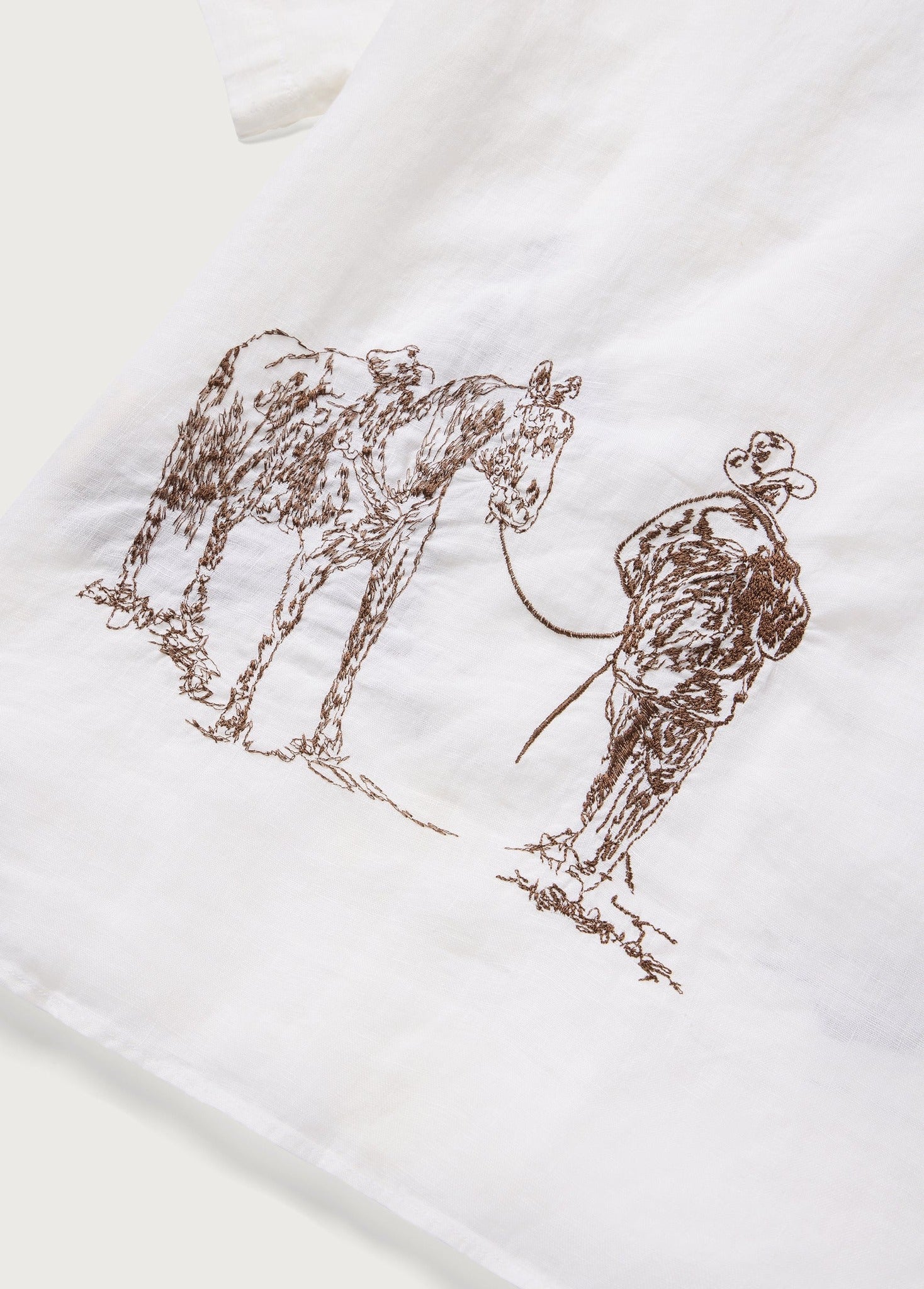 ONE OF THESE DAYS REMEMBER ME CAMP SHIRT - IVORY