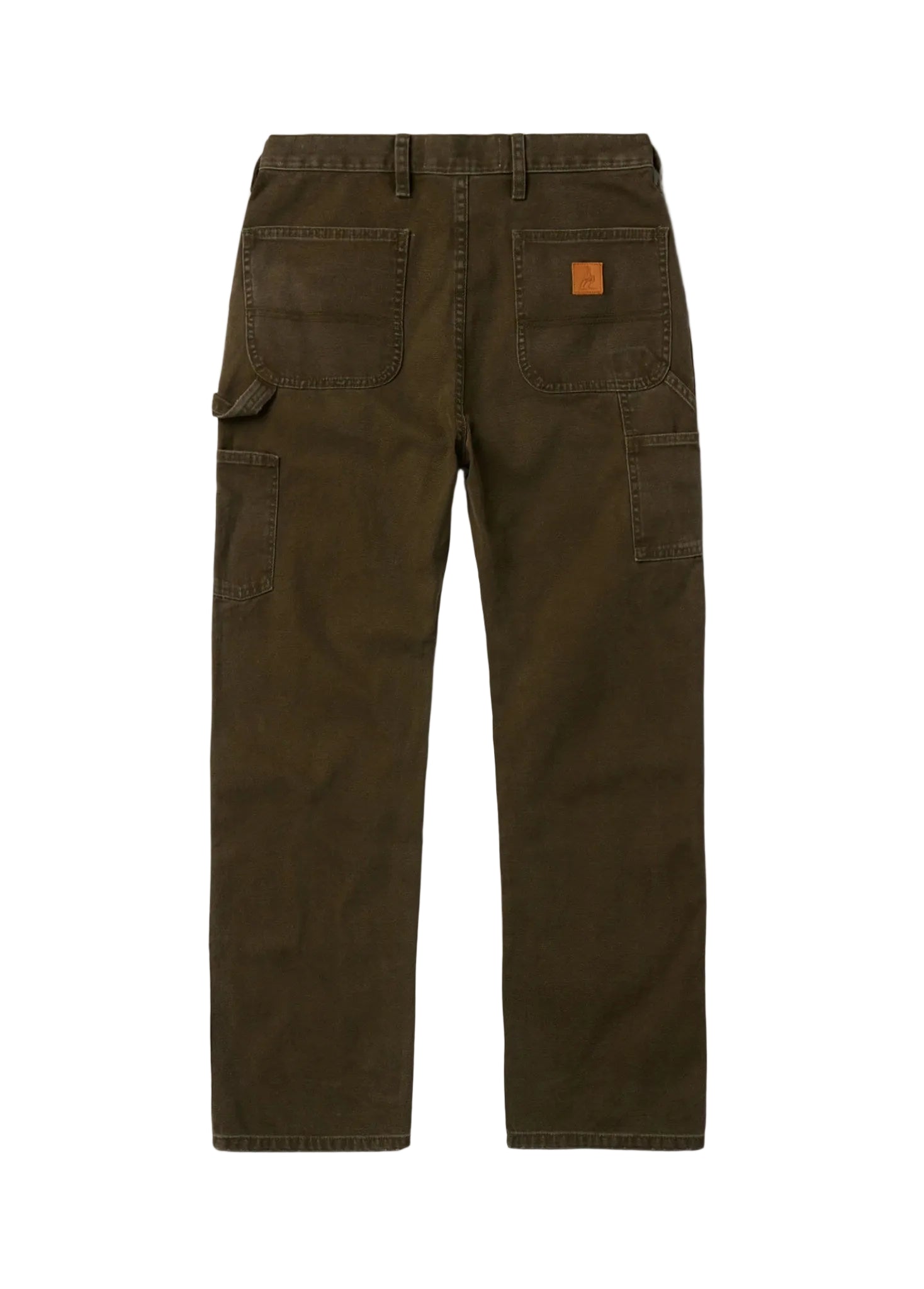 ONE OF THESE DAYS CANVAS DOUBLE KNEE PANTS - WASHED BROWN