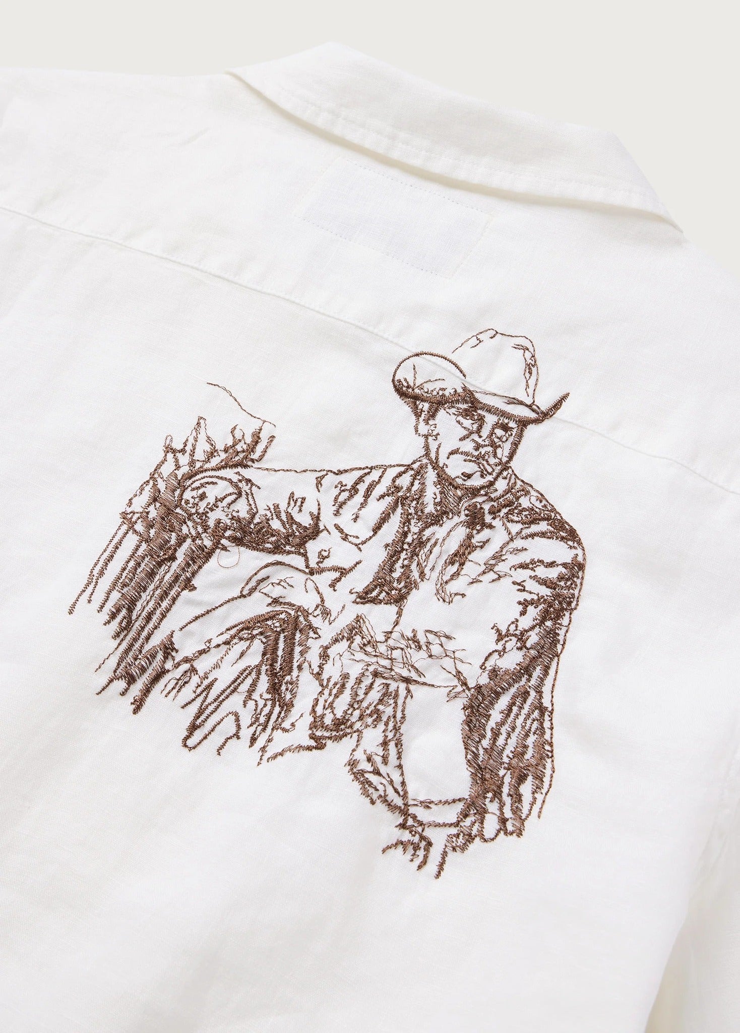 ONE OF THESE DAYS REMEMBER ME CAMP SHIRT - IVORY