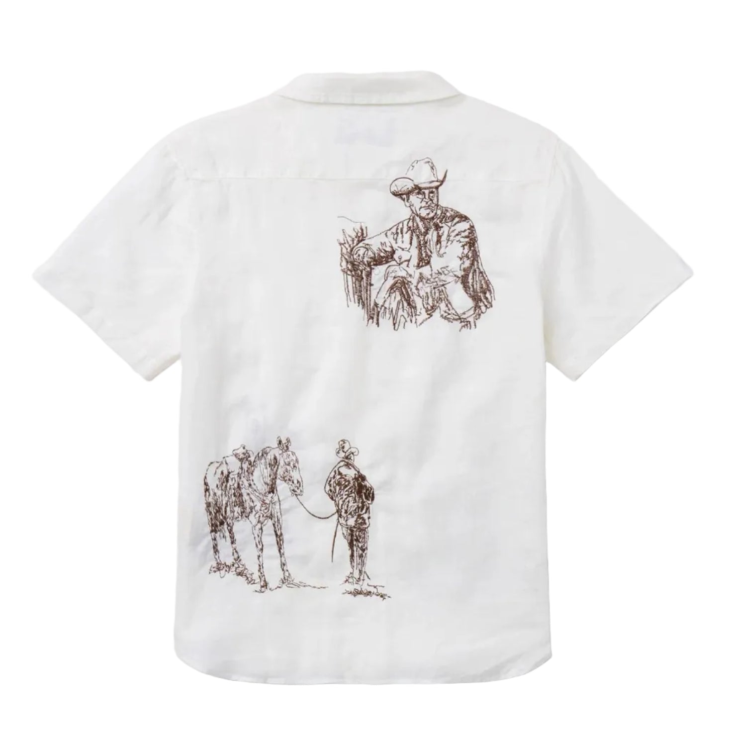 ONE OF THESE DAYS REMEMBER ME CAMP SHIRT - IVORY