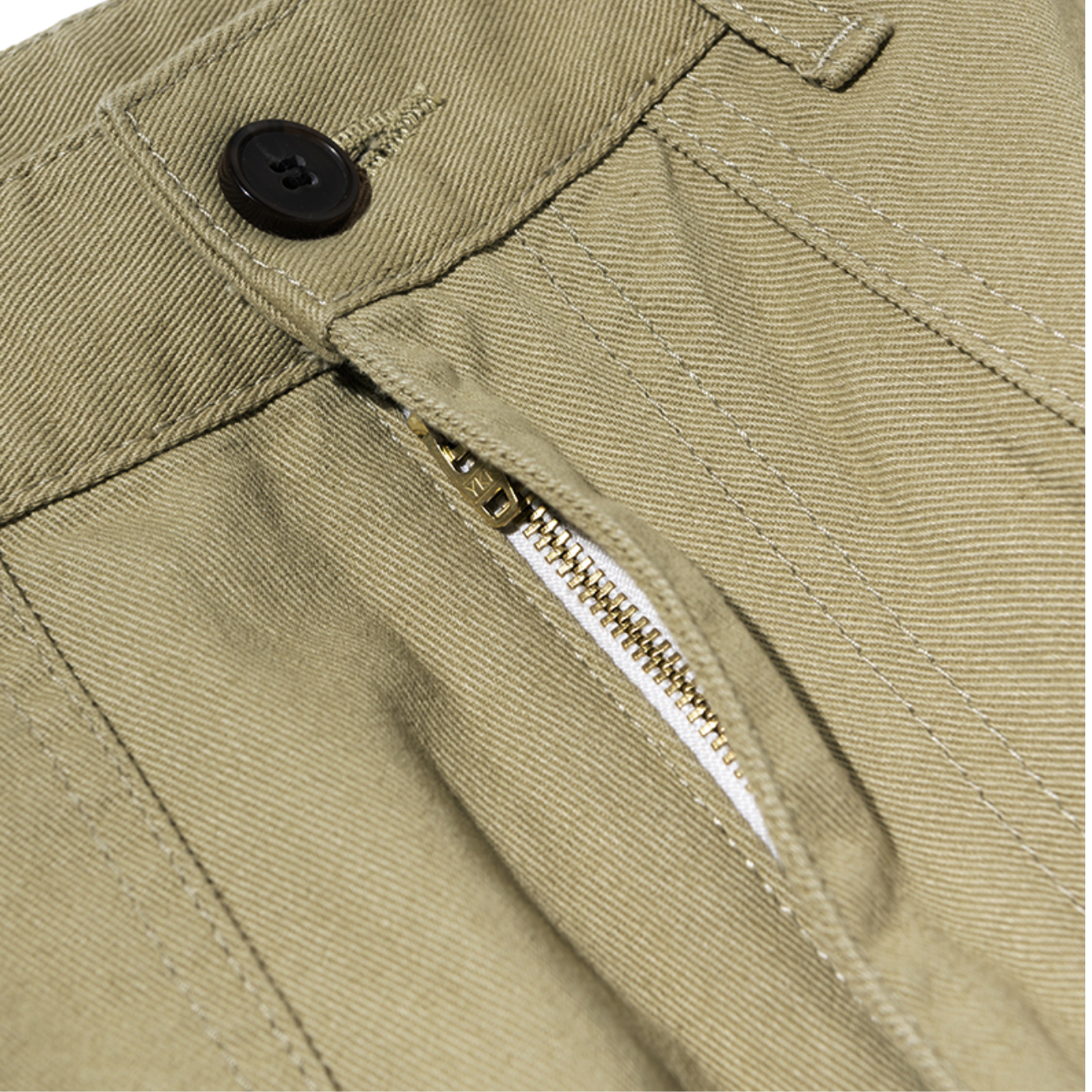 UNIFORM BRIDGE COTTON FATIGUE PANTS REGULAR FIT BEIGE - BEIGE