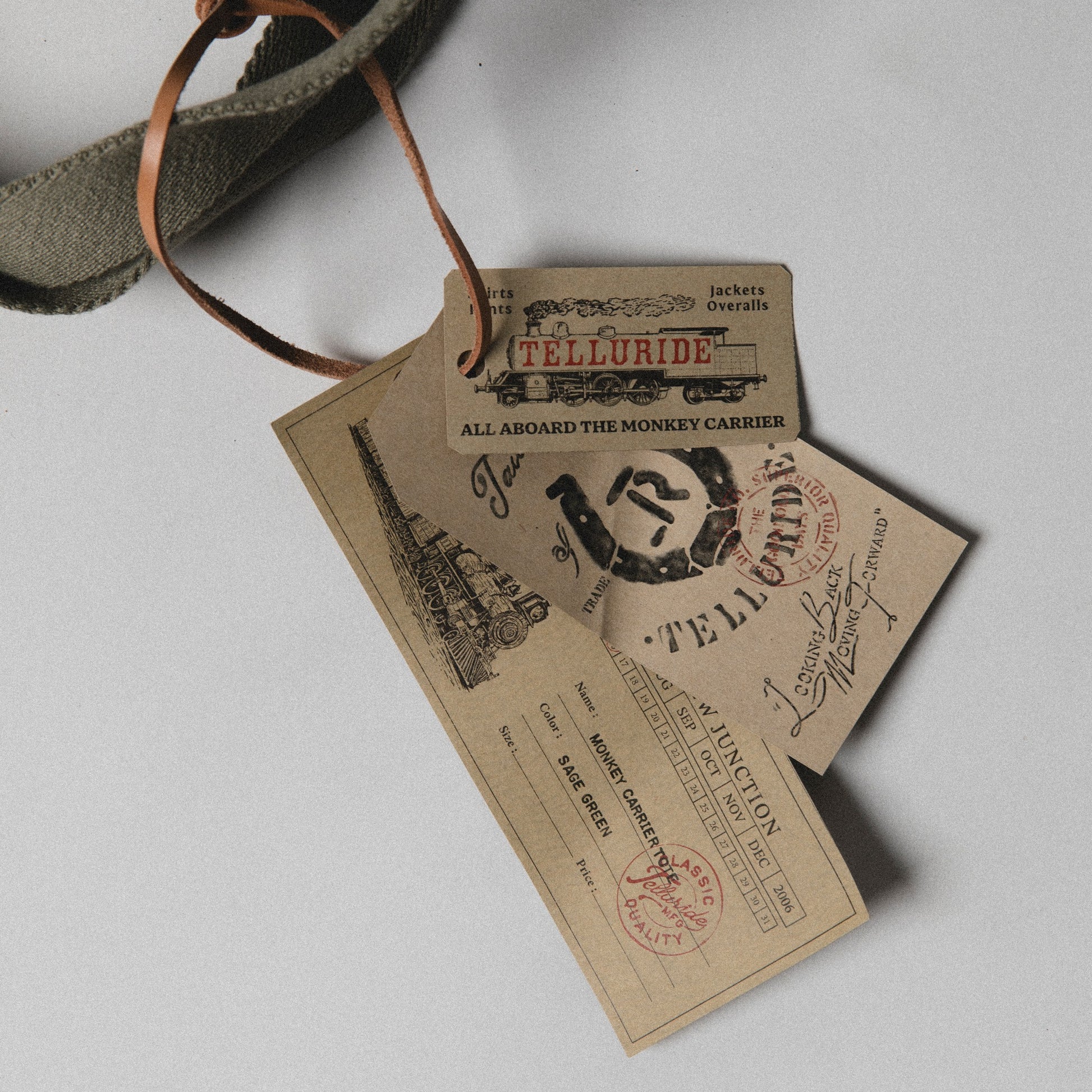 TELLURIDE MONKEY CARRIER TOTE (PINUP) - SAGE GREEN