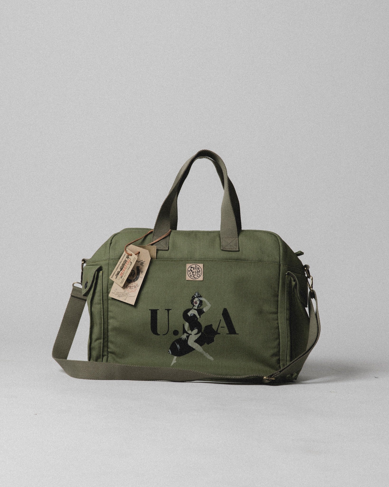 TELLURIDE MONKEY CARRIER TOTE (PINUP) - SAGE GREEN