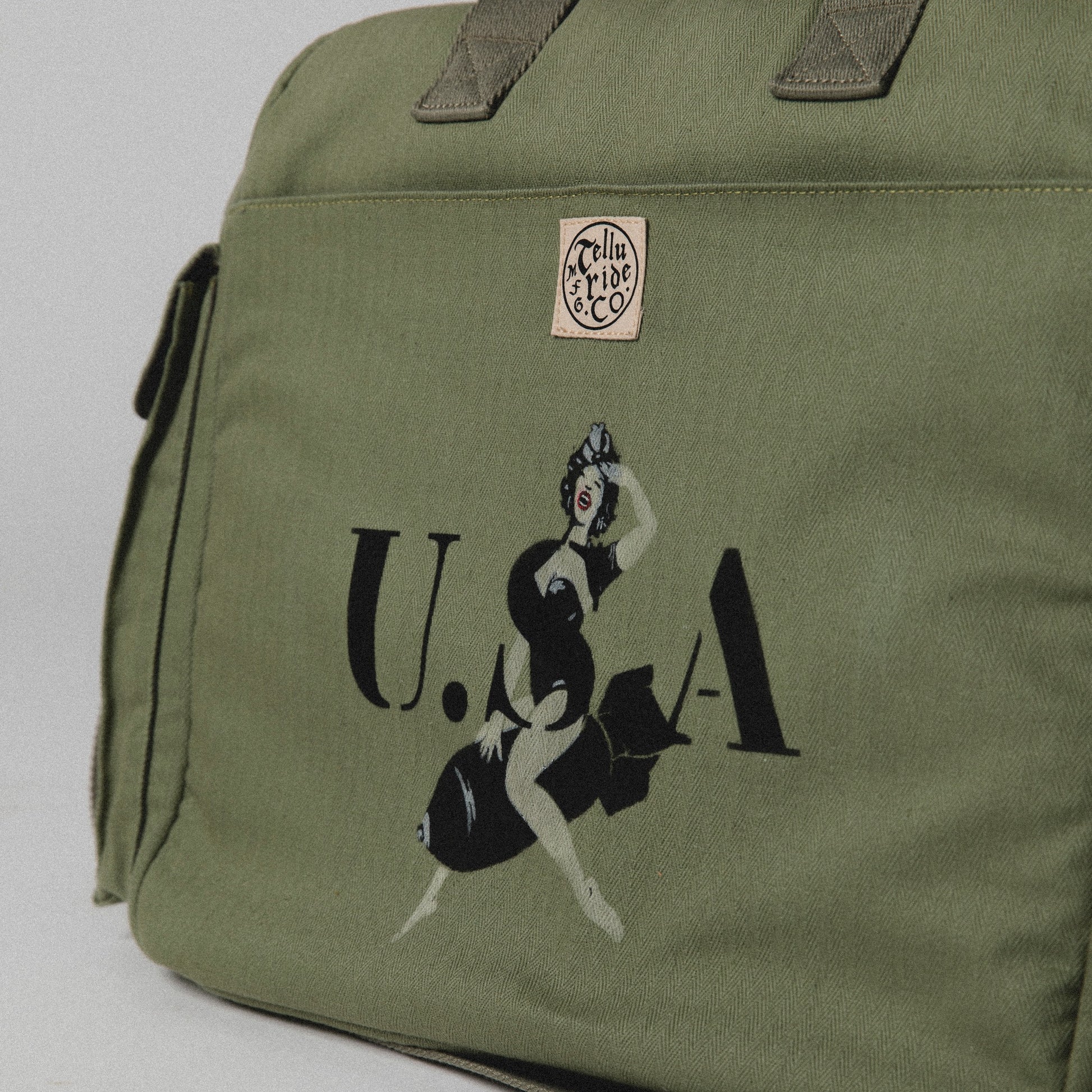 TELLURIDE MONKEY CARRIER TOTE (PINUP) - SAGE GREEN