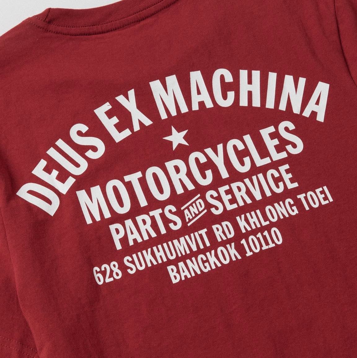 DEUS EX MACHINA BANGKOK ADDRESS TEE LAVA FALLS RED