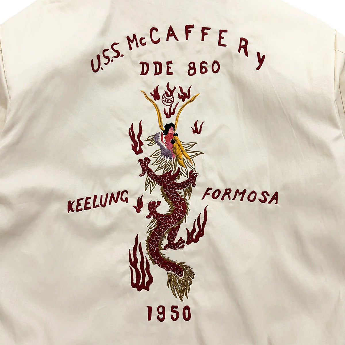 DRY BONES EMBROIDERED JACKET DRAGON - IVORY