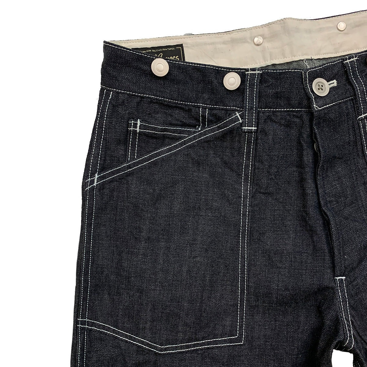 DRY BONES ARMY DENIM WORK TROUSERS - INDIGO