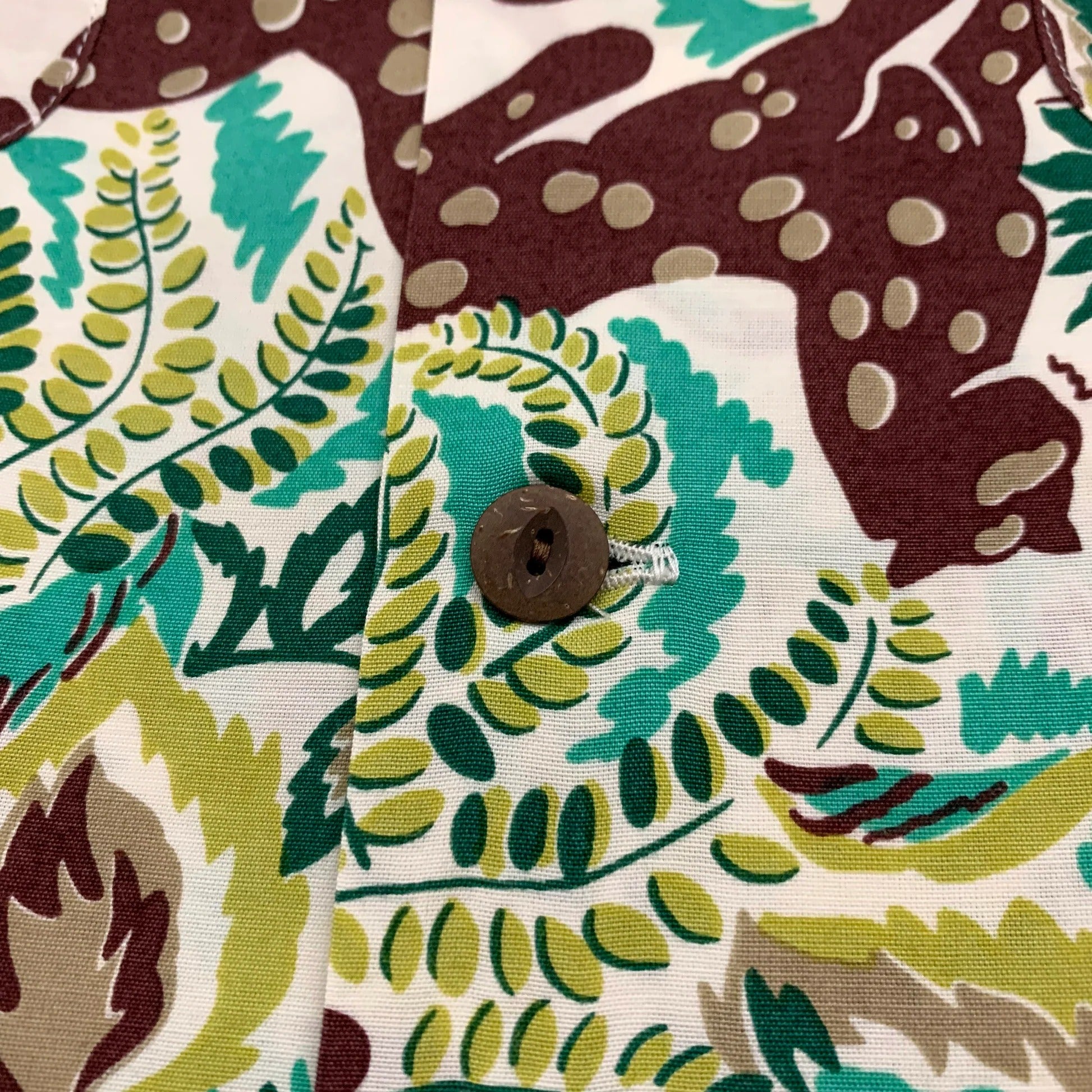 DRY BONES L/S HAWAIIAN SHIRT PANTHER - OFF WHITE