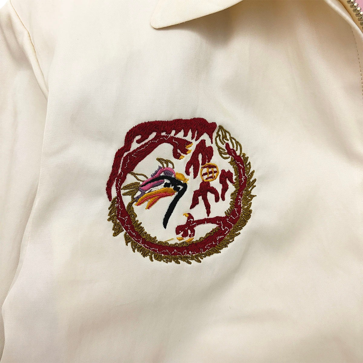 DRY BONES EMBROIDERED JACKET DRAGON - IVORY