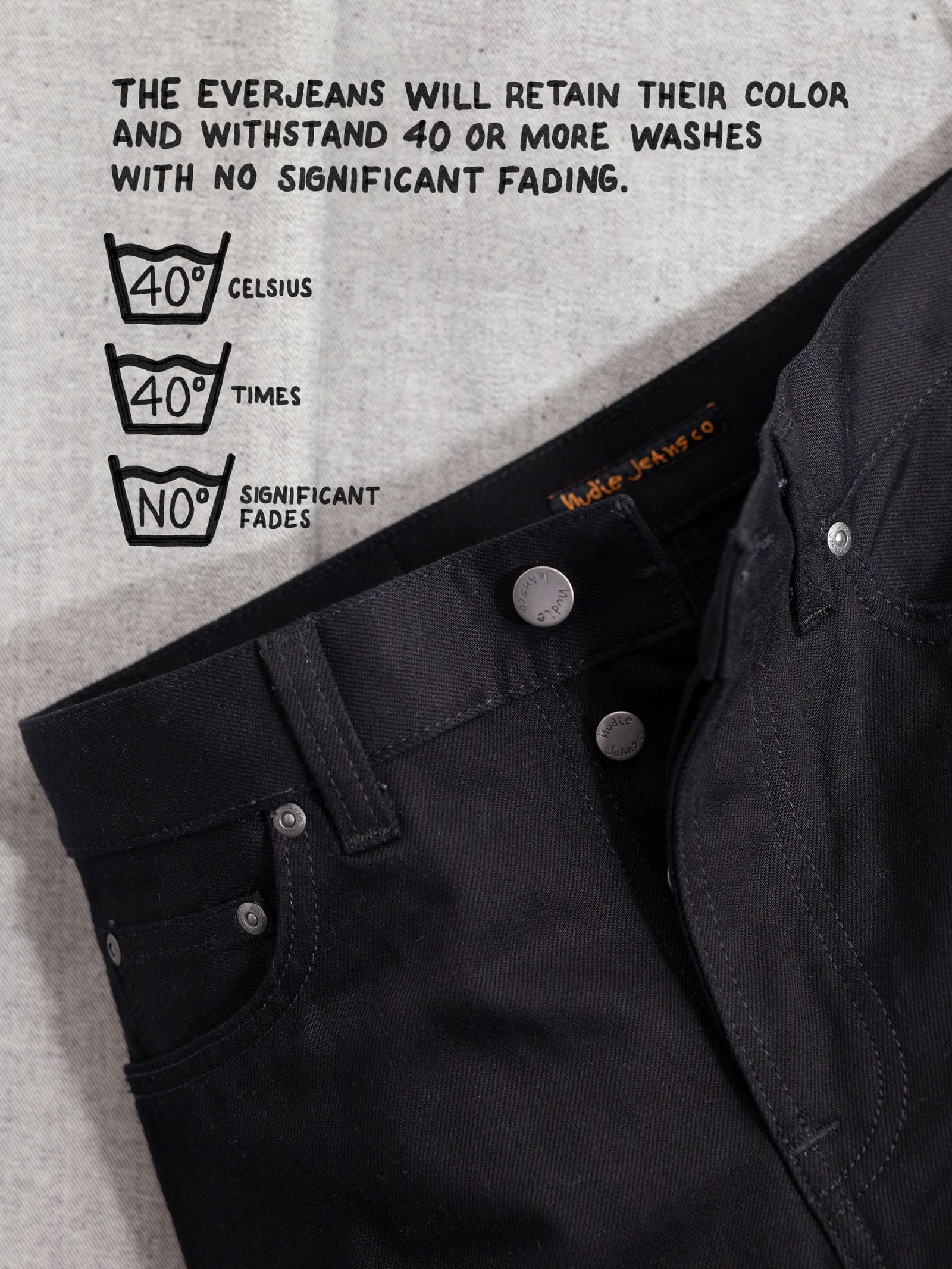 Nudie Jeans Steady Eddie Ii — Dry Everblack — view 4