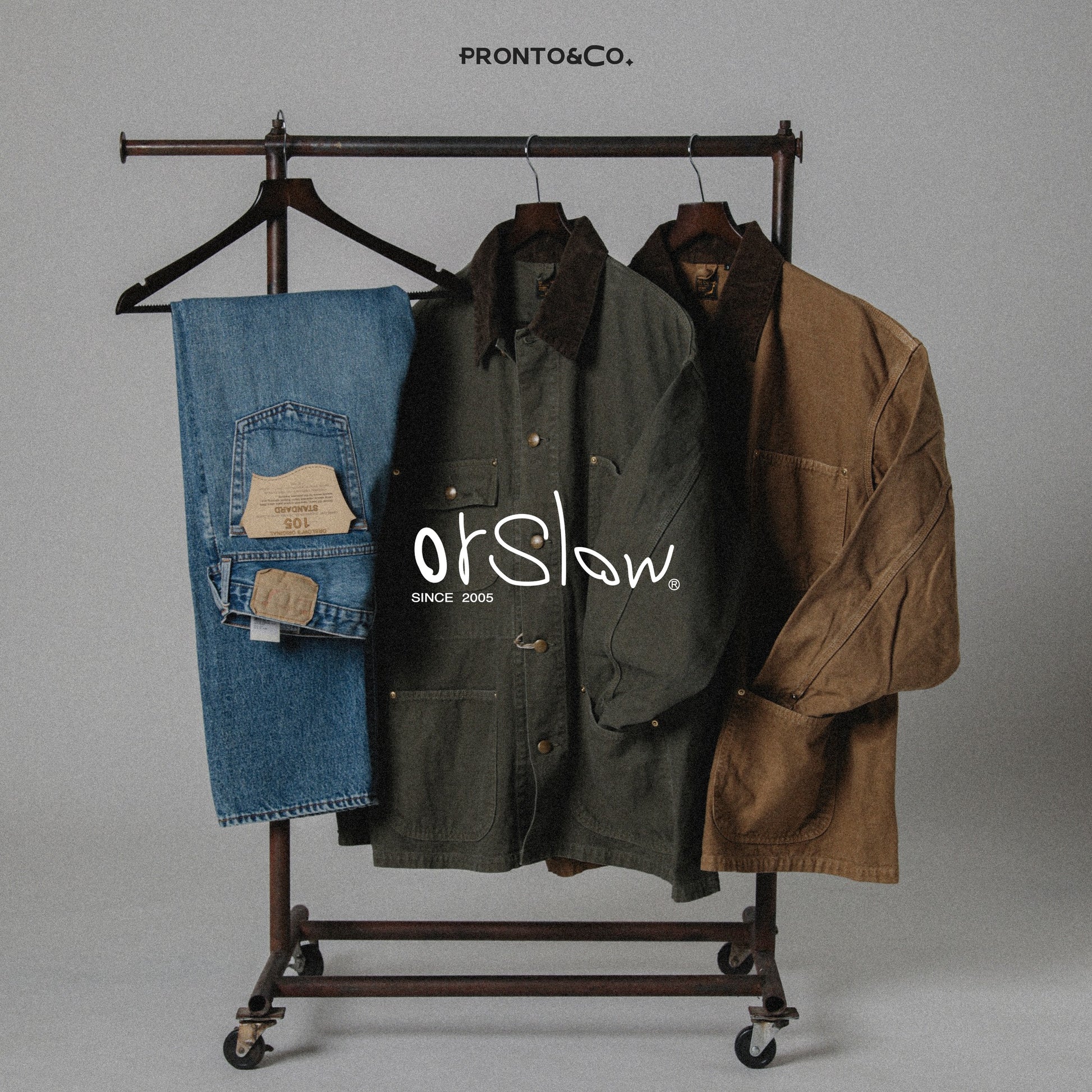 ORSLOW RELAX FIT OXFORD COVERALL - BROWN