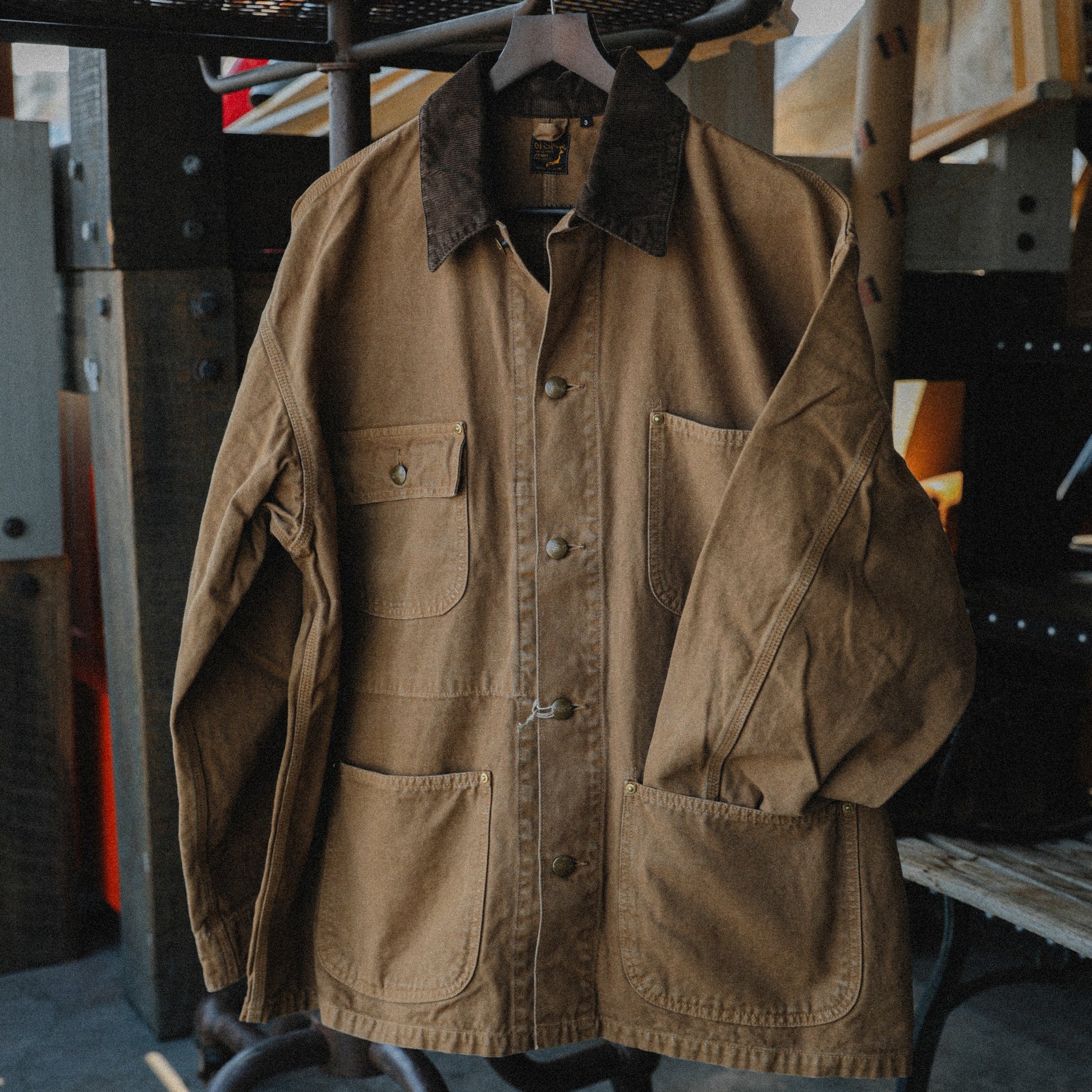 ORSLOW RELAX FIT OXFORD COVERALL - BROWN