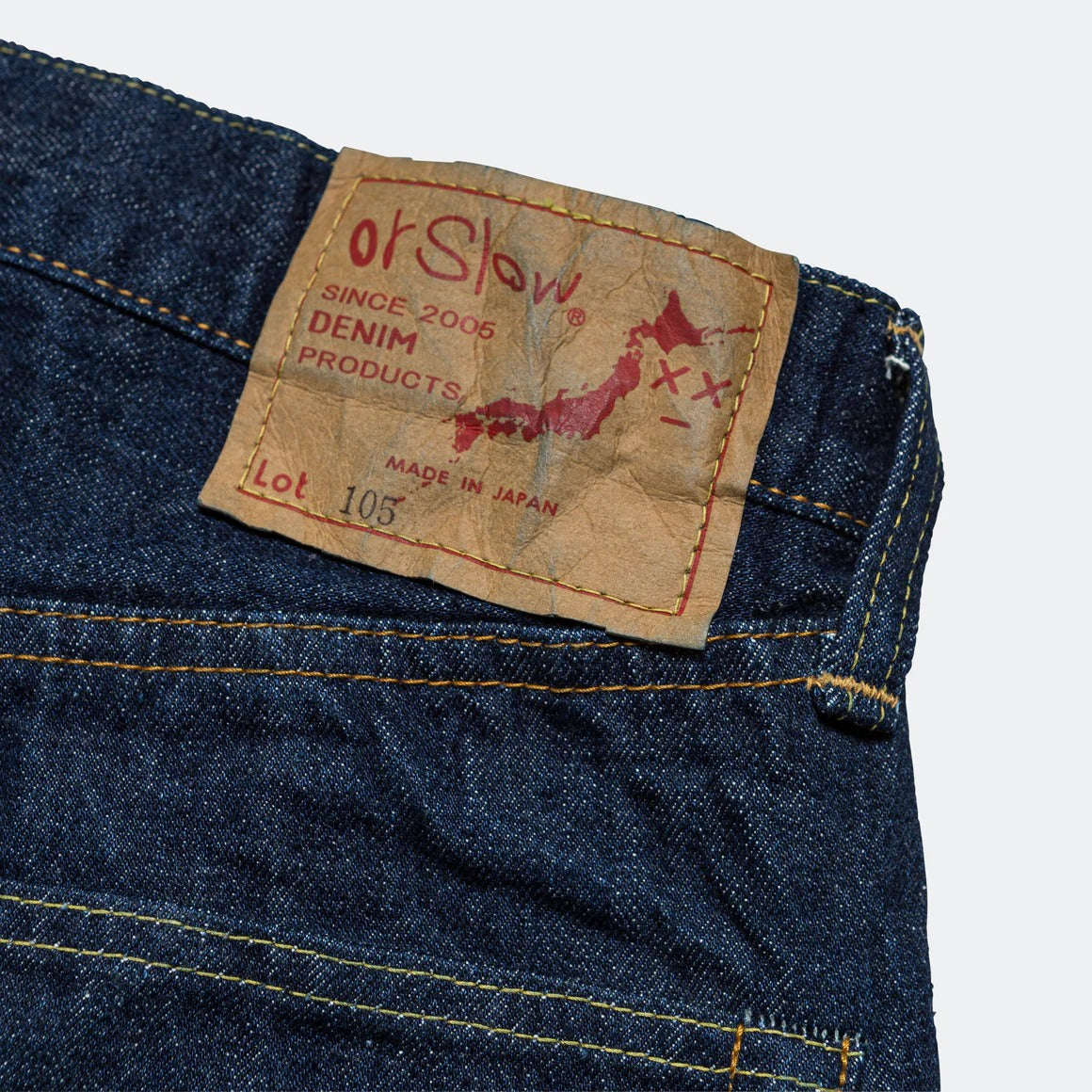 ORSLOW 105 STANDARD SELVEDGE DENIM - ONE WASH