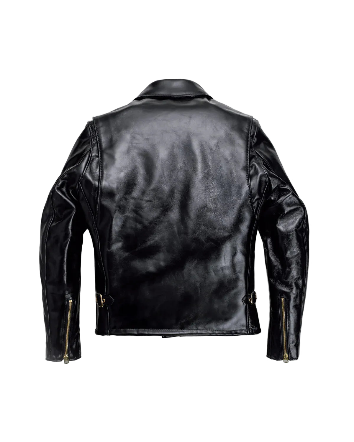 SCHOTT NYC 689H CLASSIC HORSEHIDE SPLIT COLLAR MOTORCYCLE JACKET - BLACK