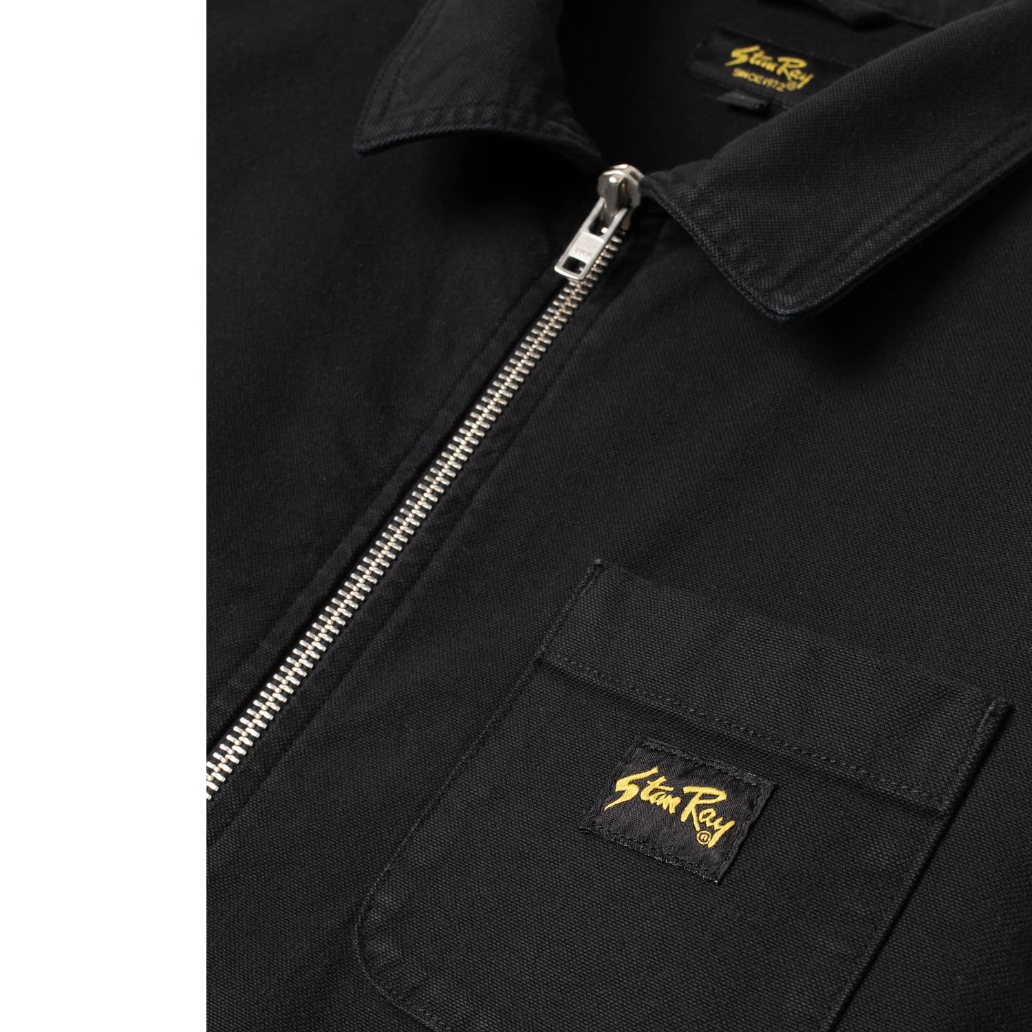 Stan Ray Zip Shirt — Washed Black Canvas — view 6