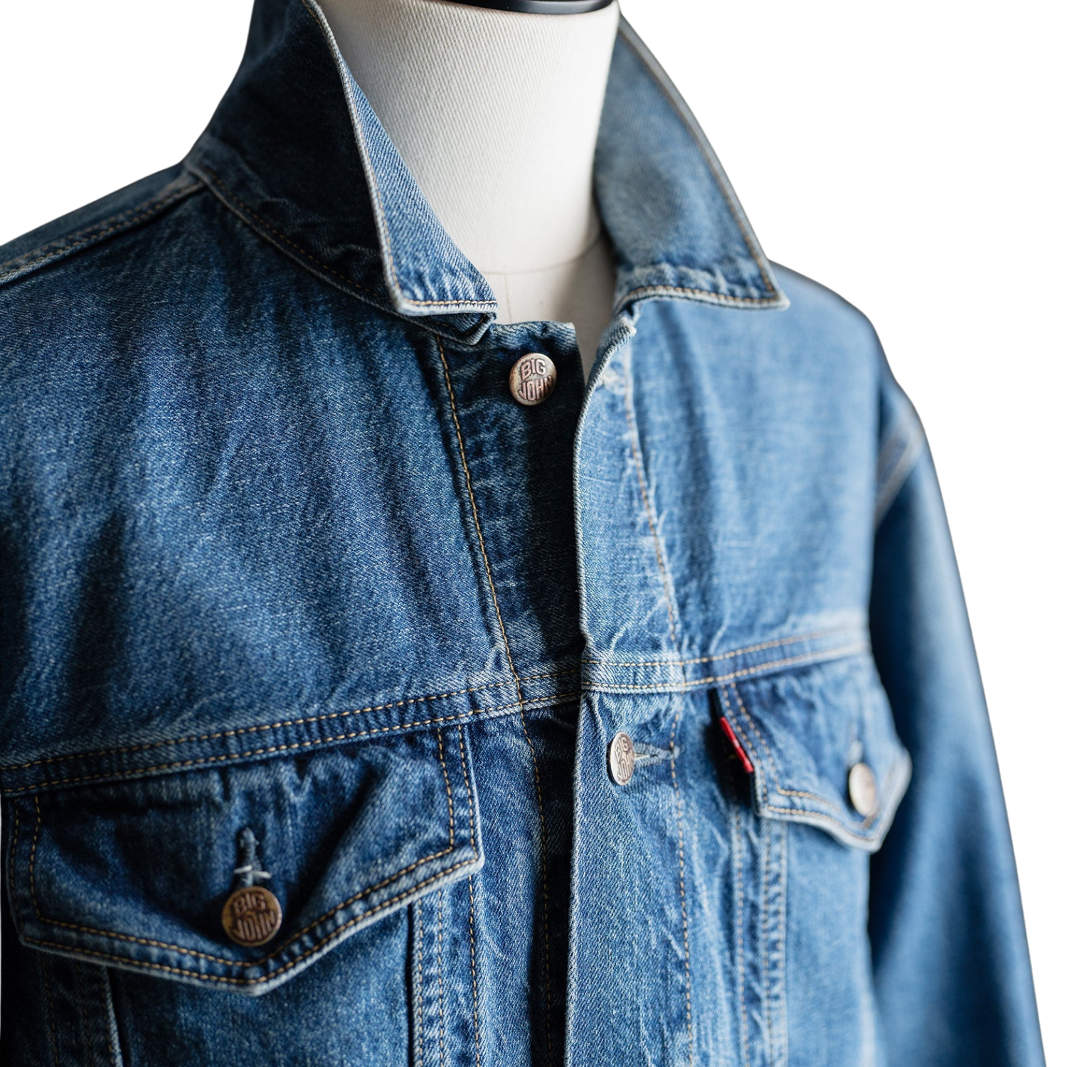 BIG JOHN M6010SL (AW) VINTAGE 60S CLASSIC TRUCKER JACKET - ANTIQUE WASH