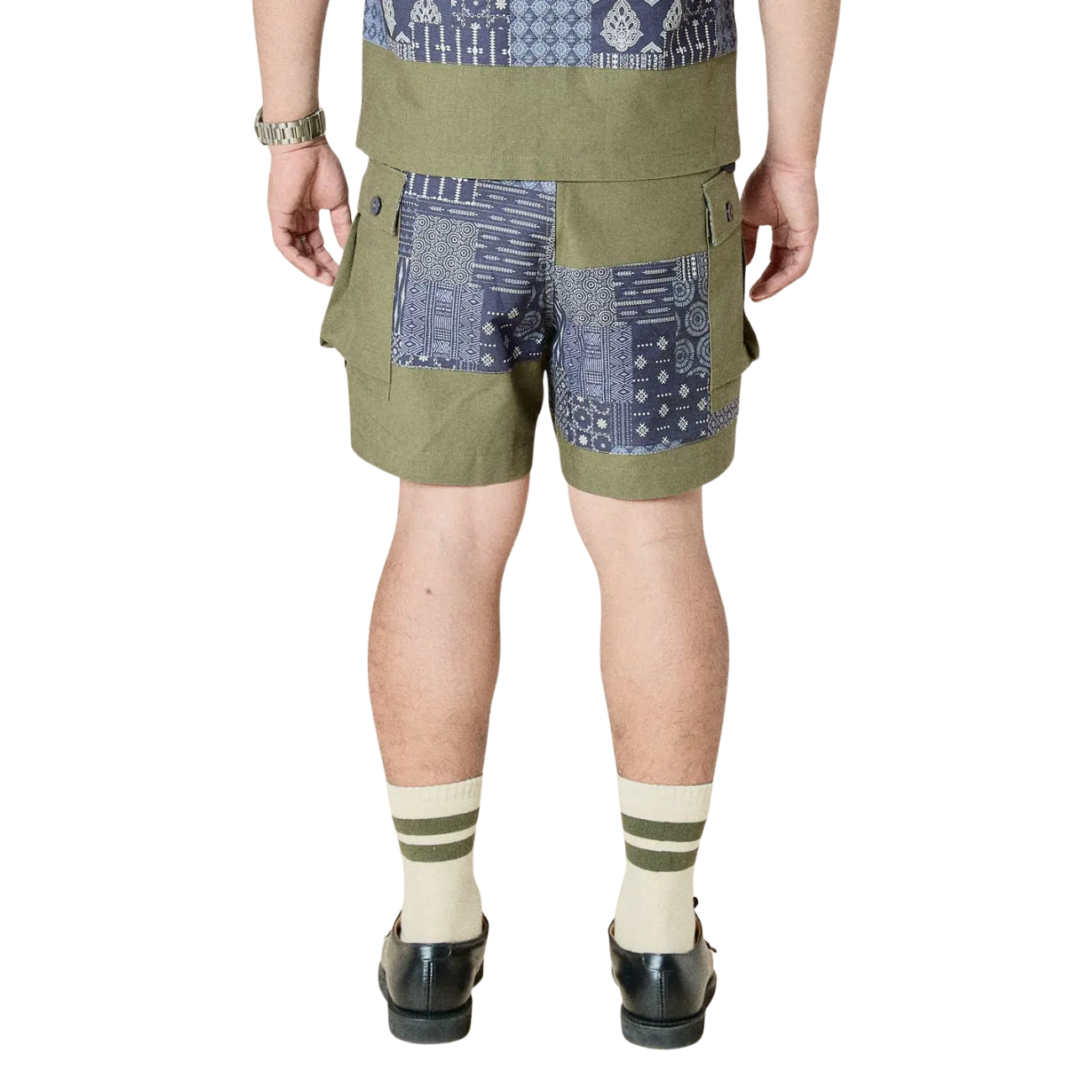 UNION LABS PATCH UP P43 SHORTS - OLIVE