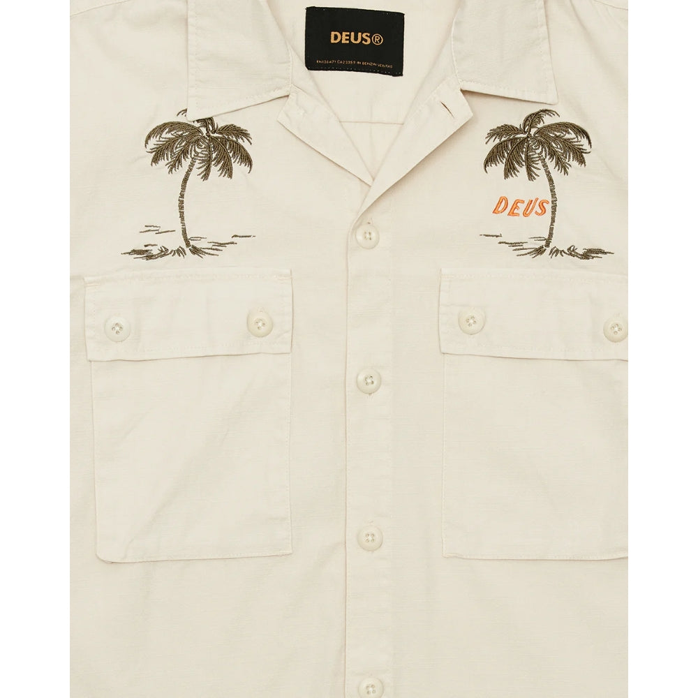 DEUS EX MACHINA STRANDED FATIGUE SHIRT - DIRTY WHITE