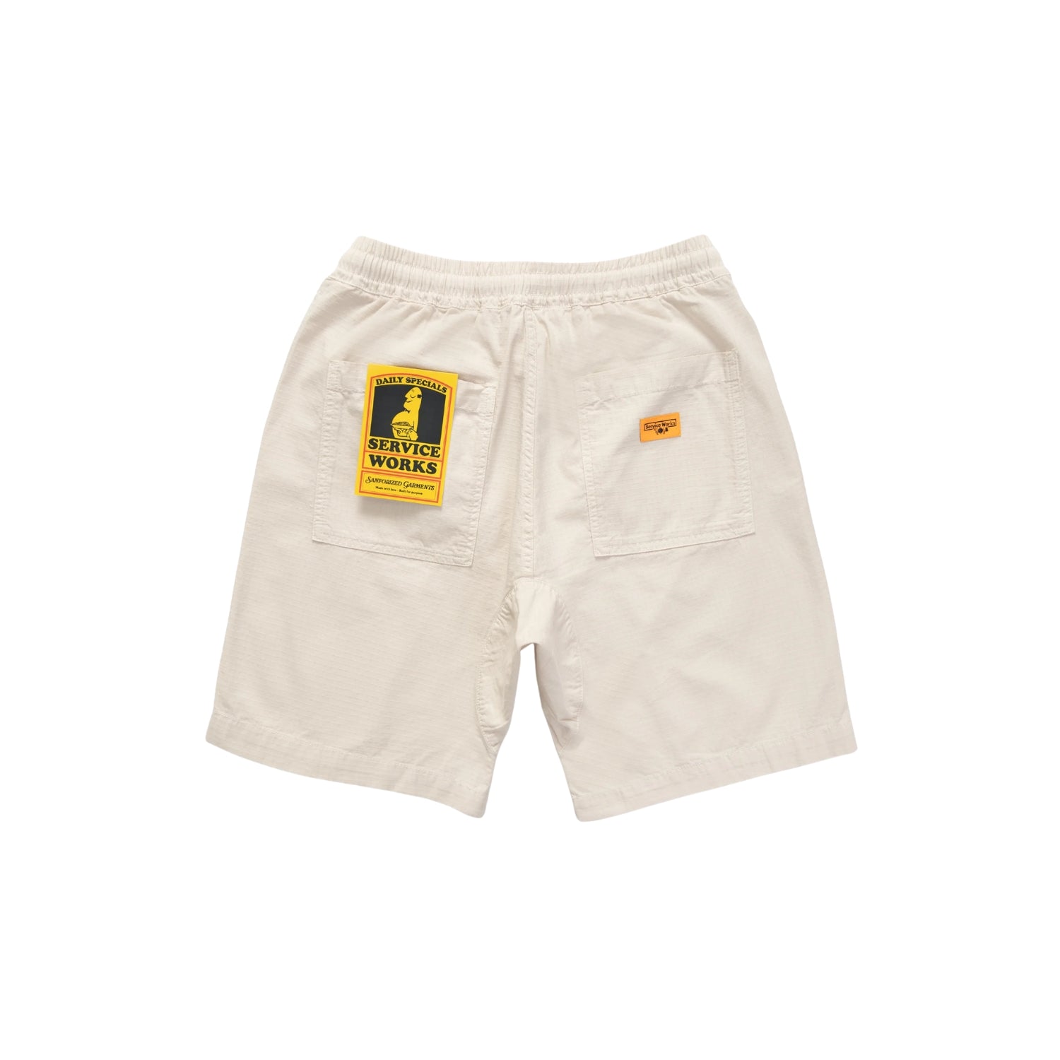 Service Works Ripstop Chef Short — Bone — view 6