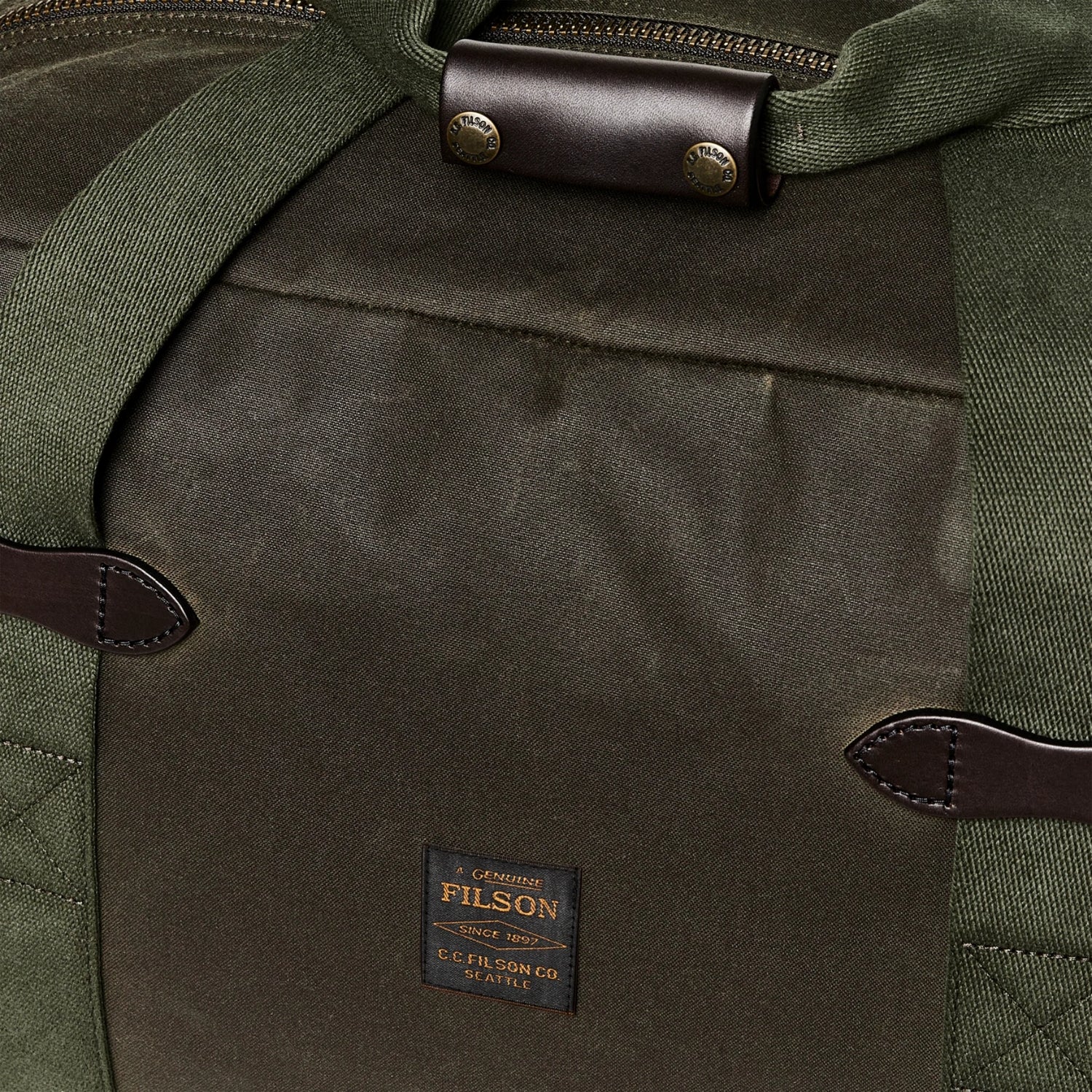 Filson Medium Tin Cloth Duffle Bag — Otter Green — view 5