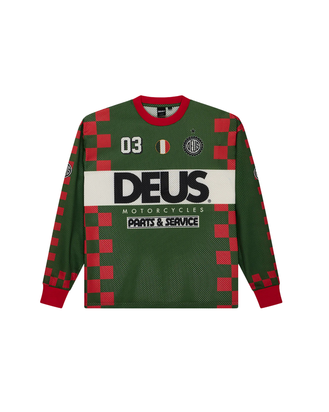 DEUS EX MACHINA OVERLAP MOTO JERSEY - GREEN BEE
