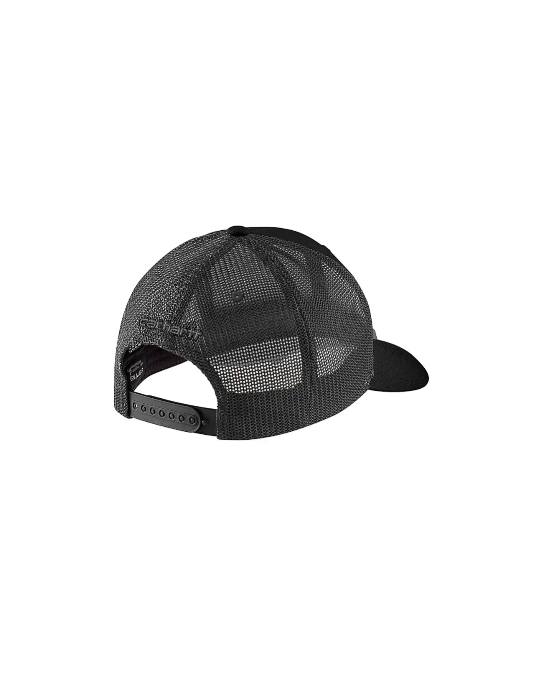 CARHARTT RUGGED FLEX TWILL MESH-BACK LOGO PATCH CAP - BLACK