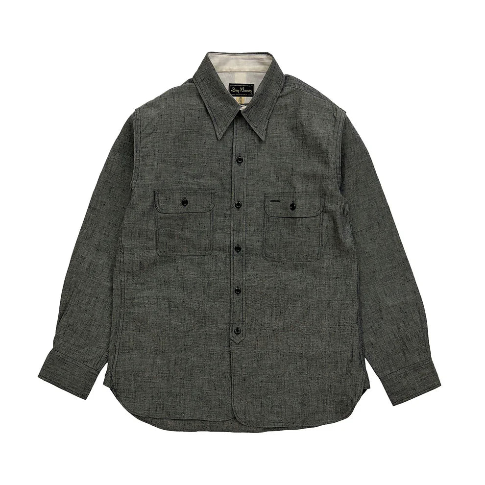 DRY BONES NEP WORK SHIRT - GRAY