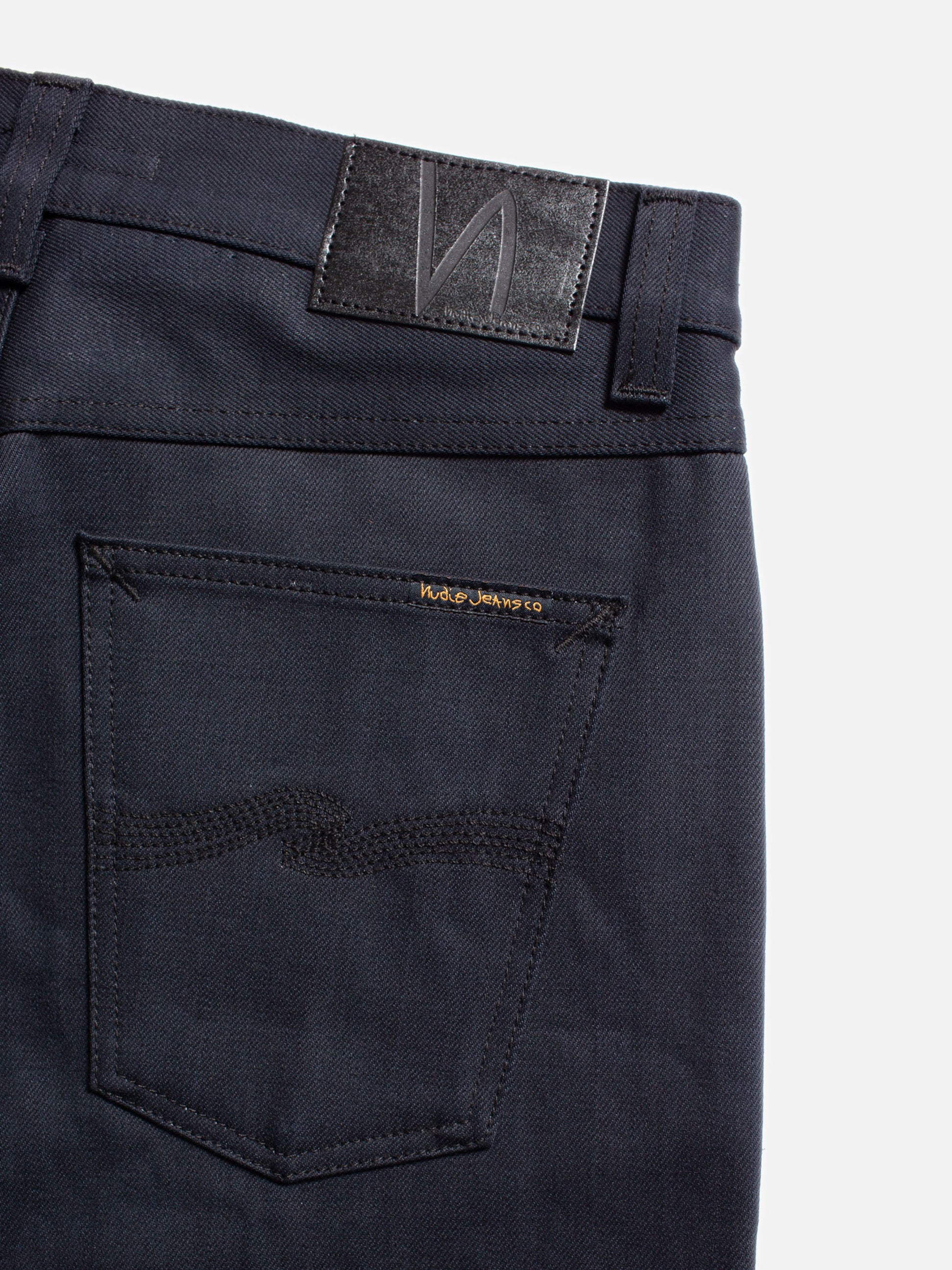 NUDIE JEANS GRITTY JACKSON - DRY ONYX SELVAGE