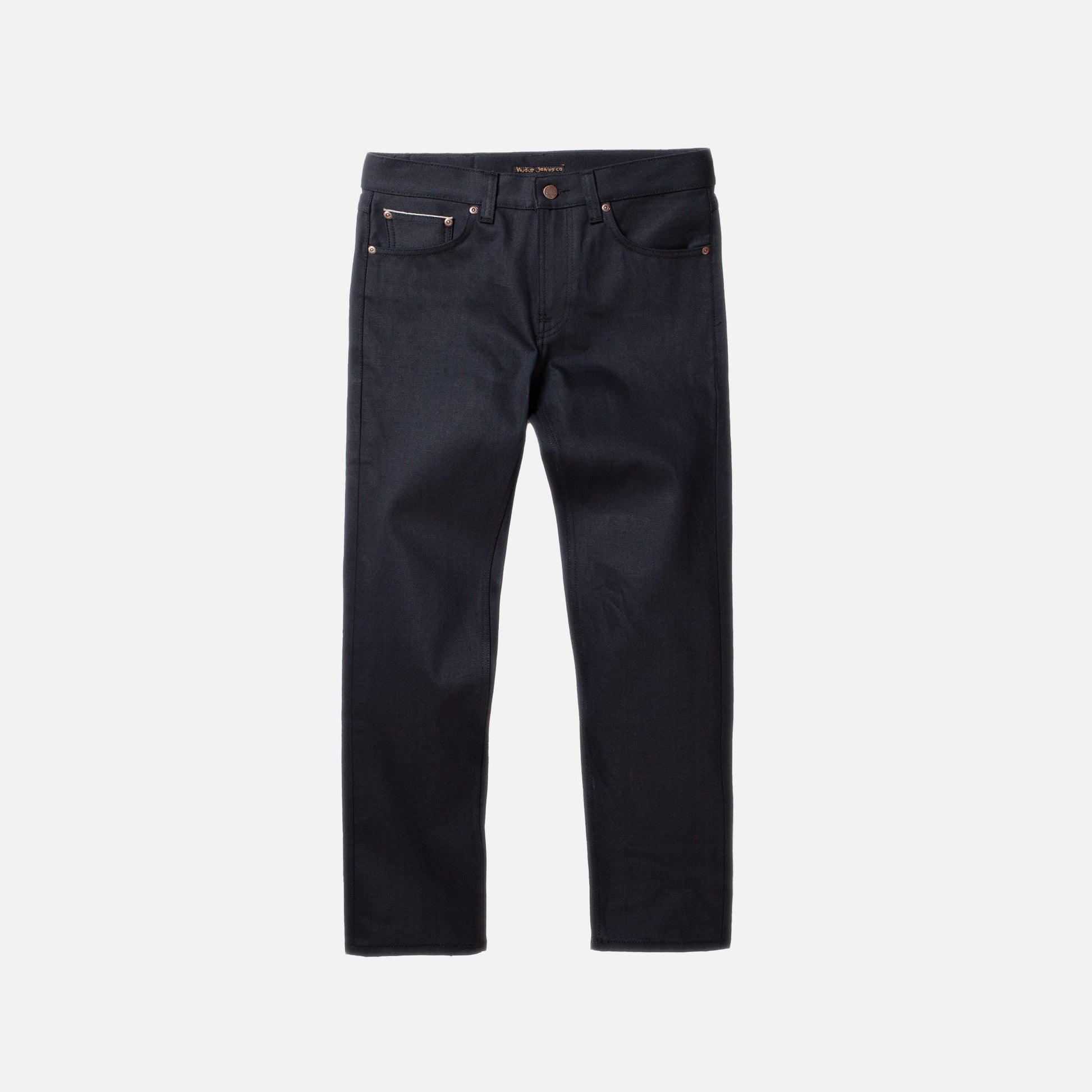 NUDIE JEANS GRITTY JACKSON - DRY ONYX SELVAGE