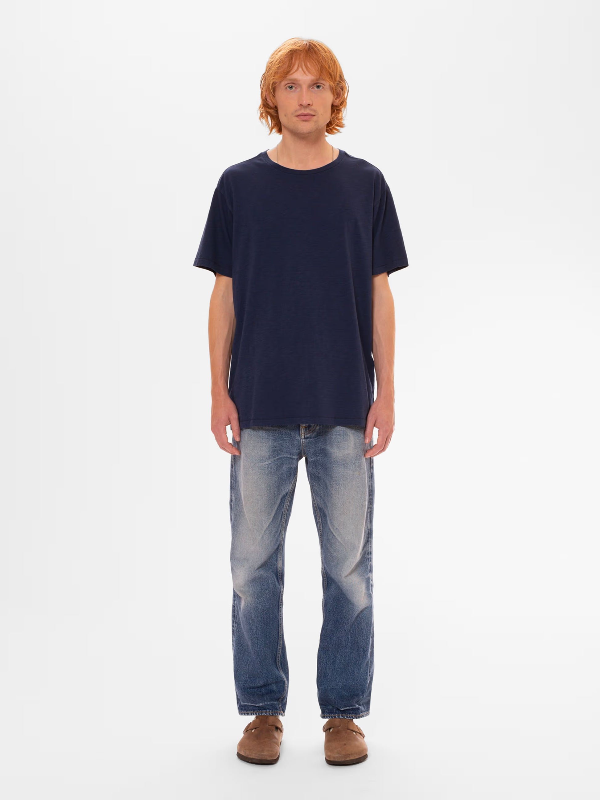 NUDIE JEANS ROFFE T-SHIRT - FRENCH BLUE