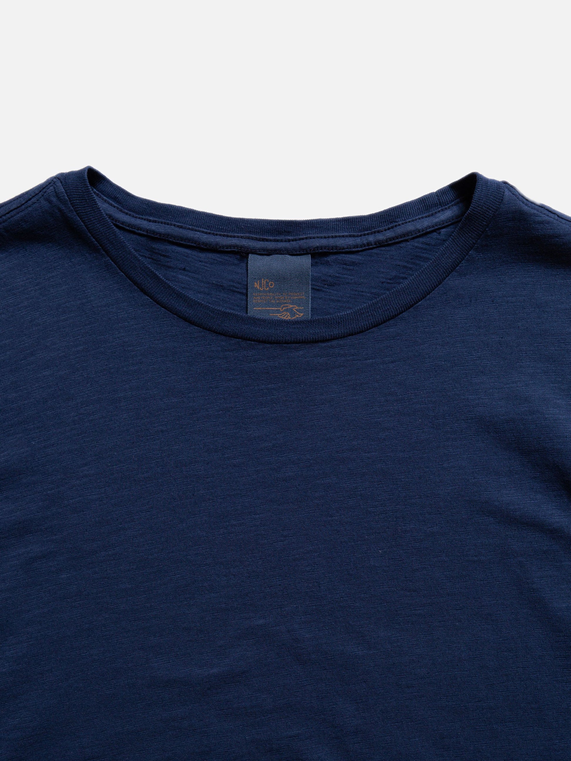 NUDIE JEANS ROFFE T-SHIRT - FRENCH BLUE