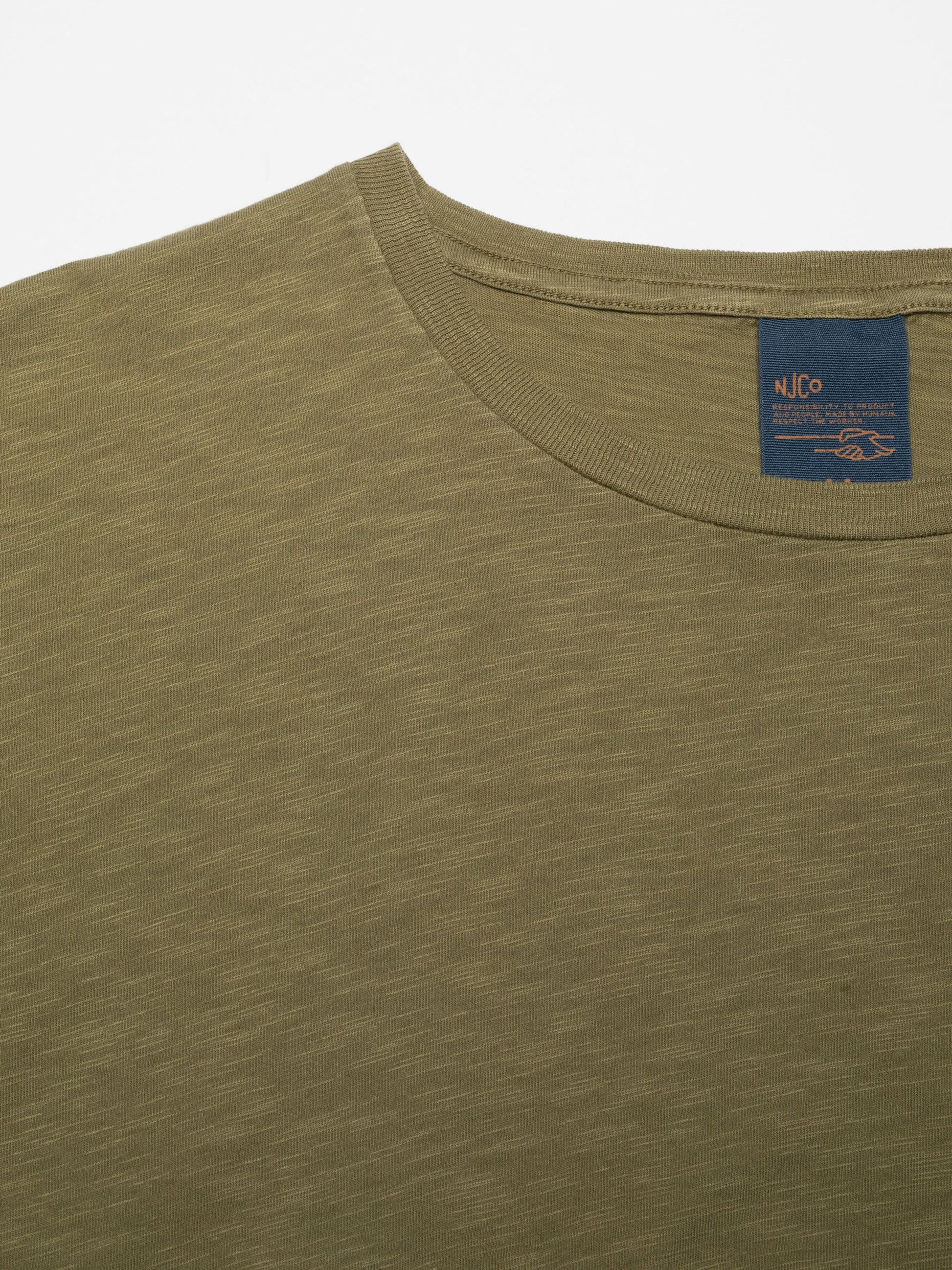 NUDIE JEANS ROFFE T-SHIRT - OLIVE
